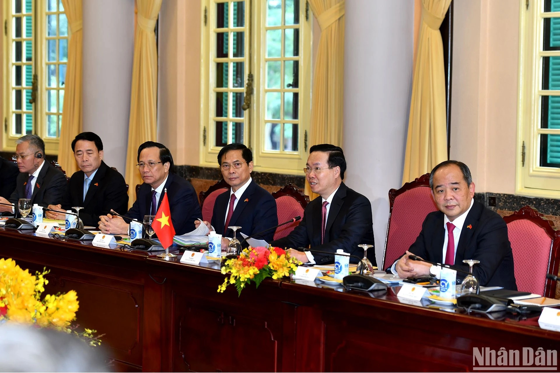 La delegación vietnamita.