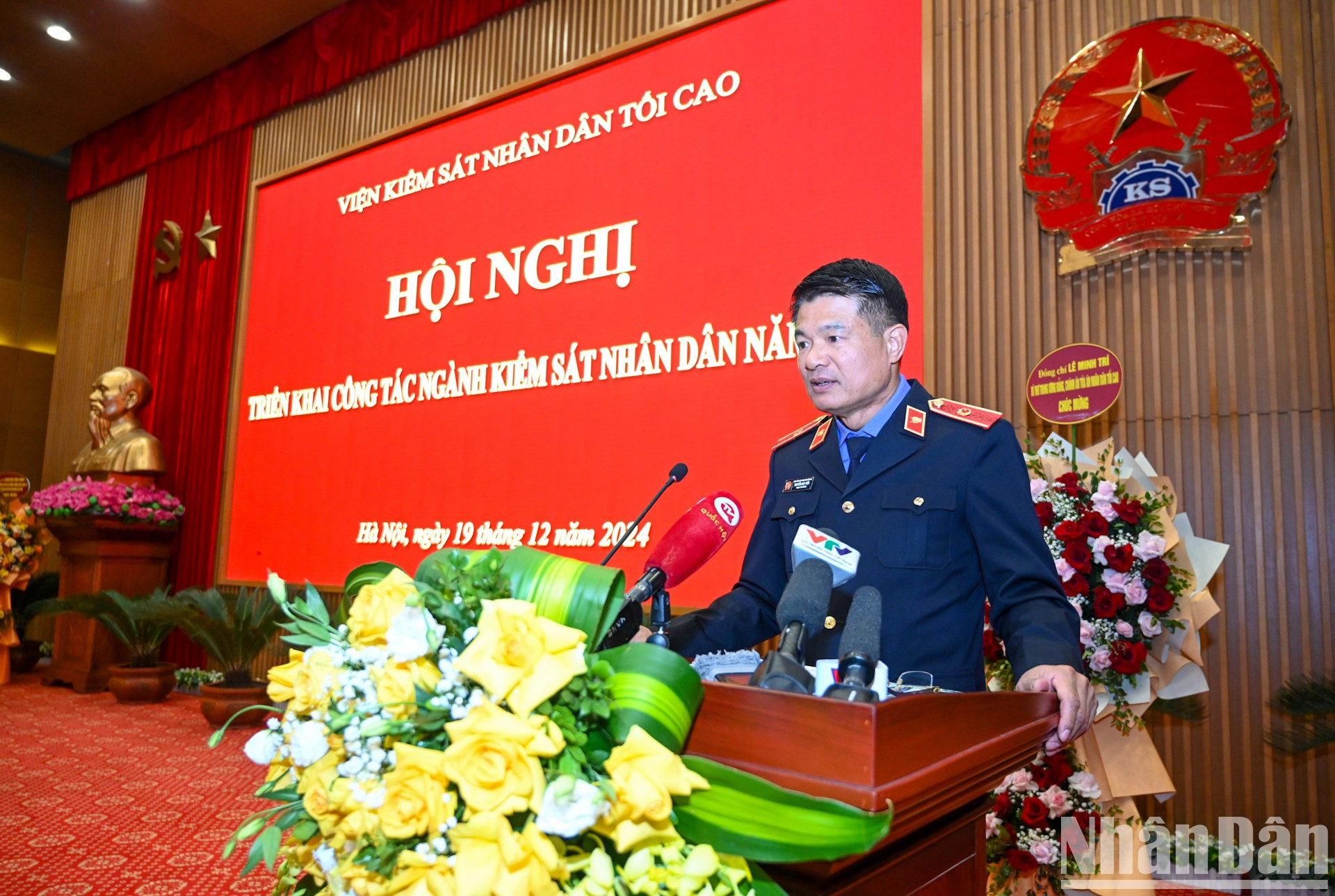 El presidente de la Fiscalía Popular Suprema, Nguyen Huy Tien, en su intervención. El presidente de la Fiscalía Popular Suprema, Nguyen Huy Tien, en su intervención.