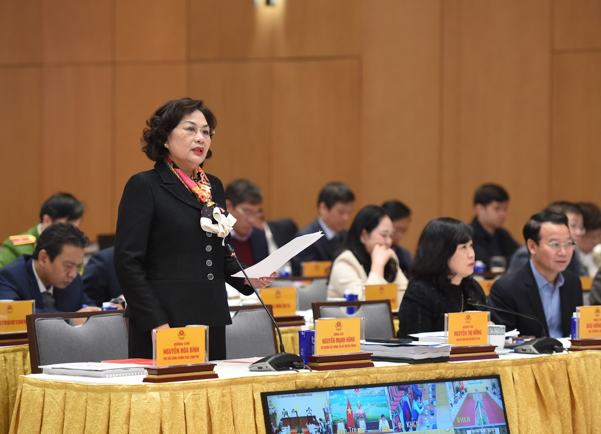 La gobernadora del Banco Estatal de Vietnam, Nguyen Thi Hong.