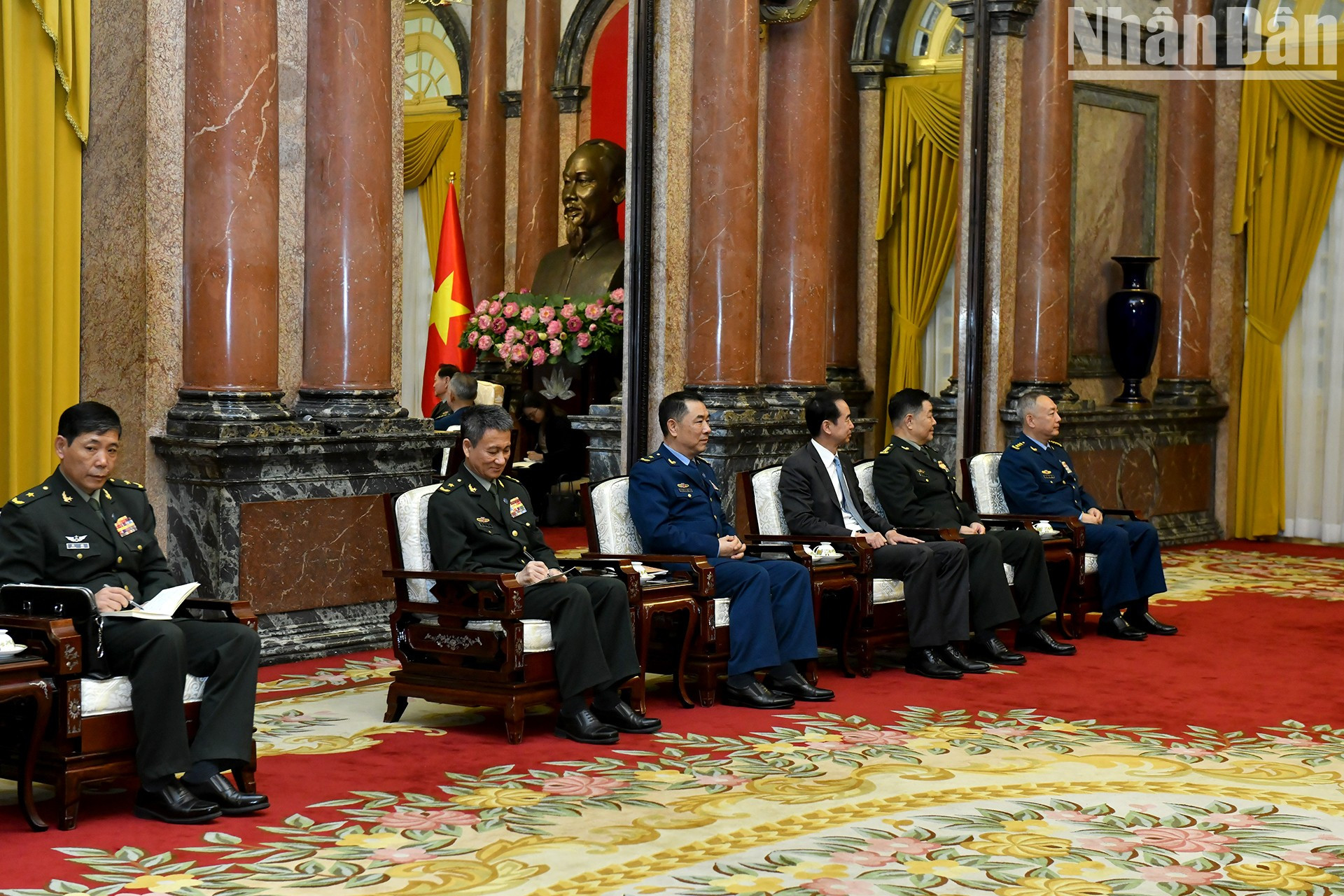 Miembros de la delegación china.