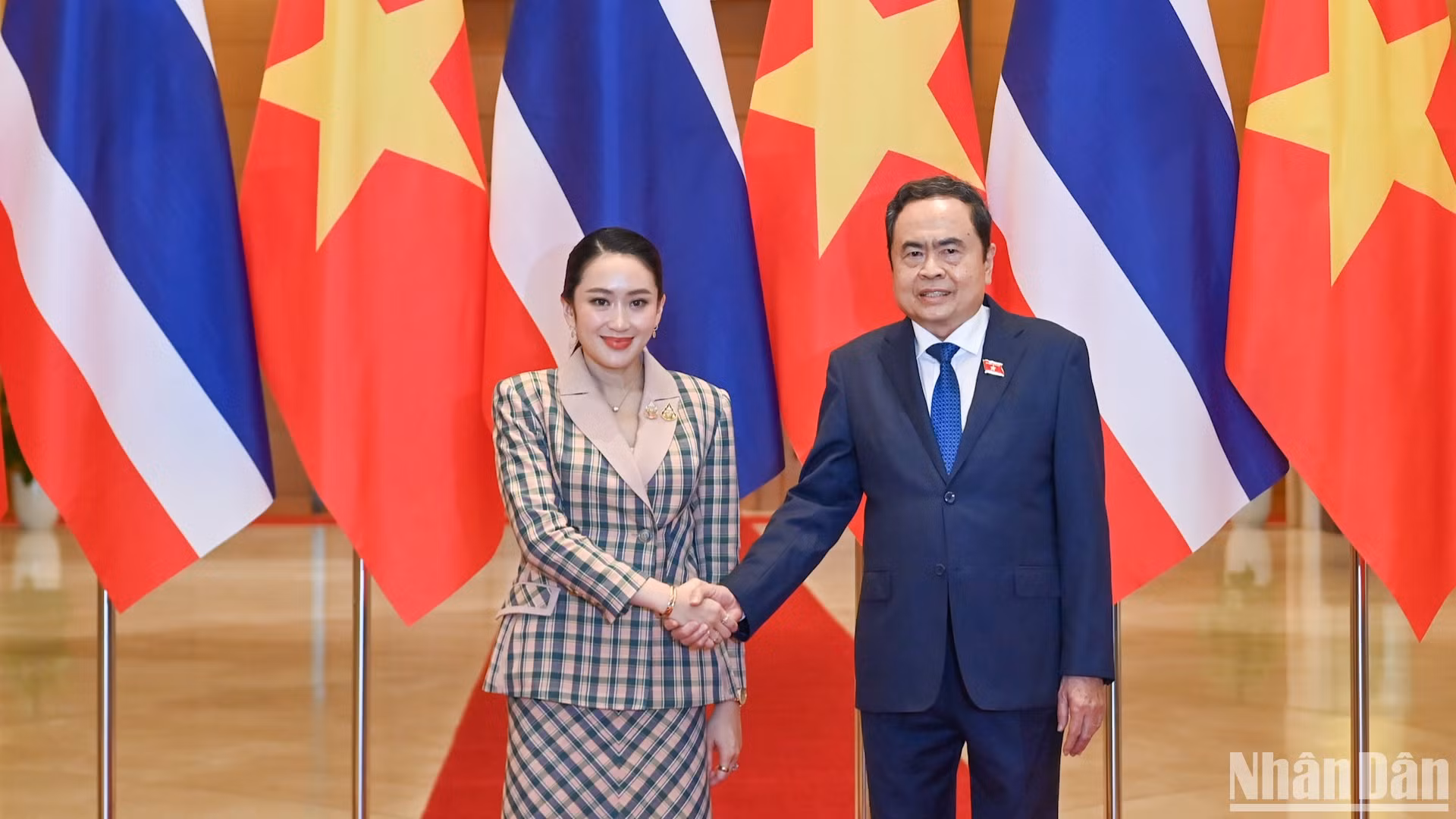 [Foto] Presidente de Asamblea Nacional recibe a primera ministra tailandesa