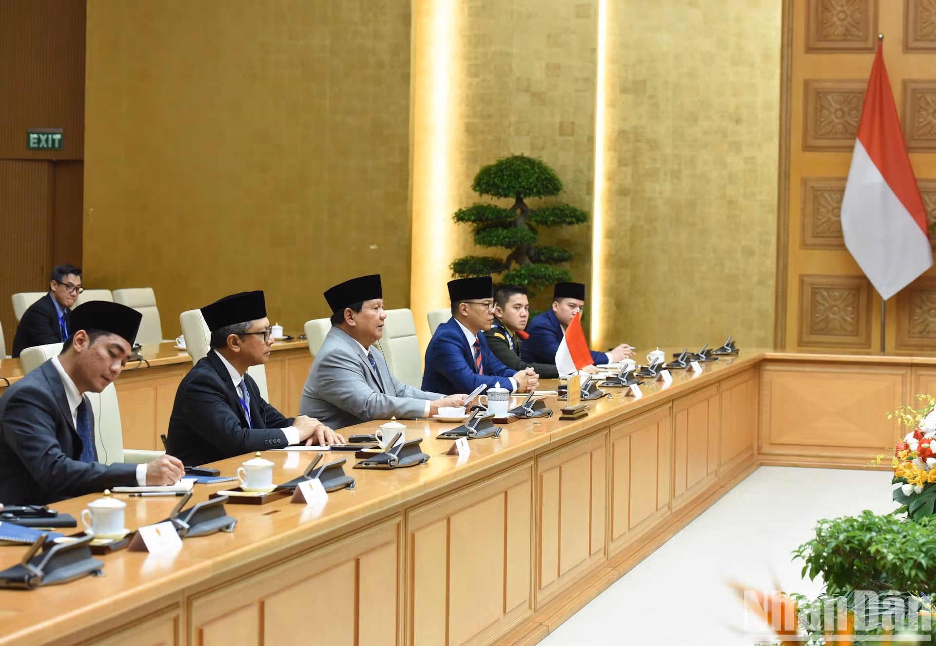 Miembros de la delegación indonesia.
