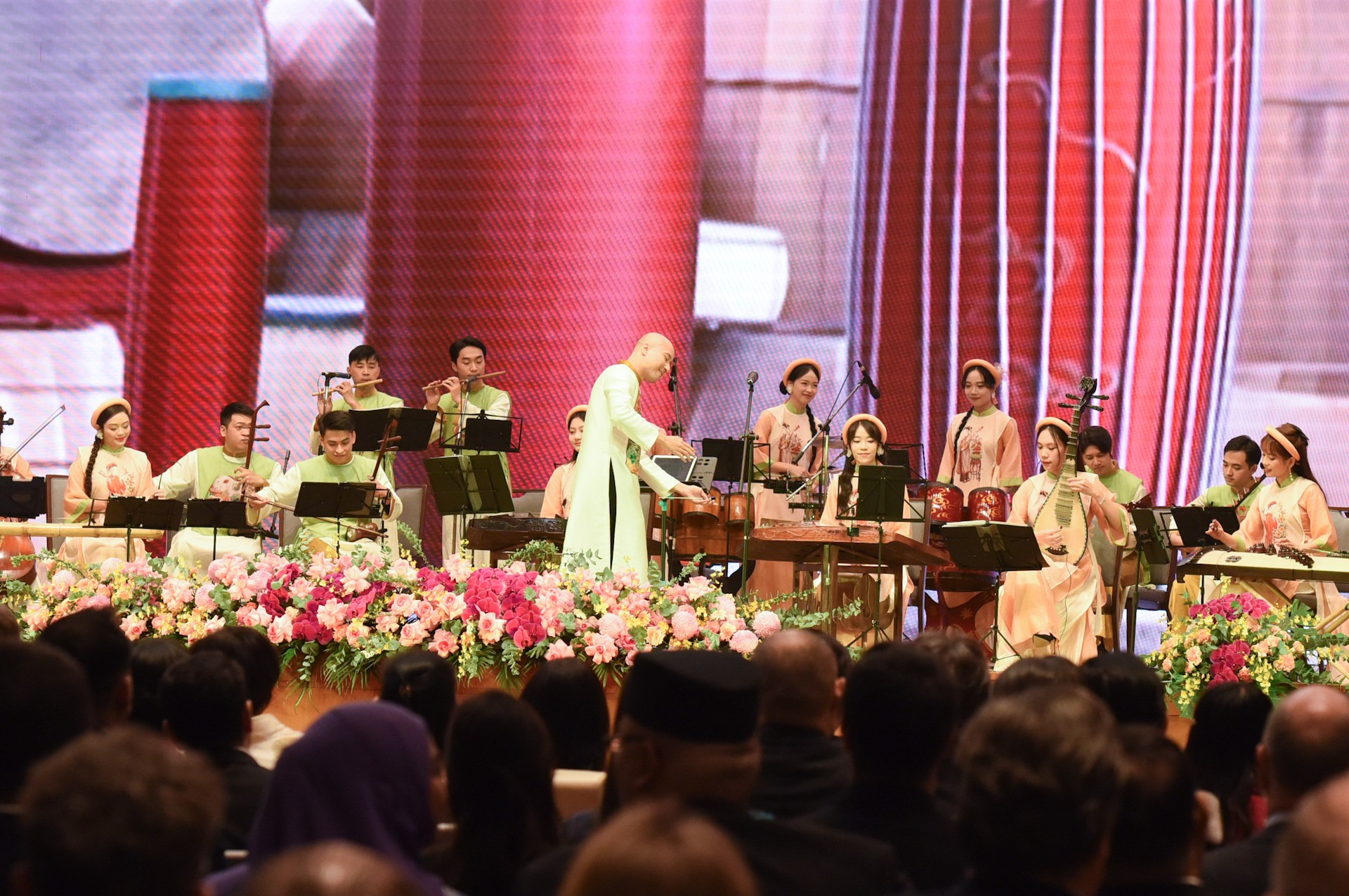 Una actuación sobre cultura tradicional de Vietnam.