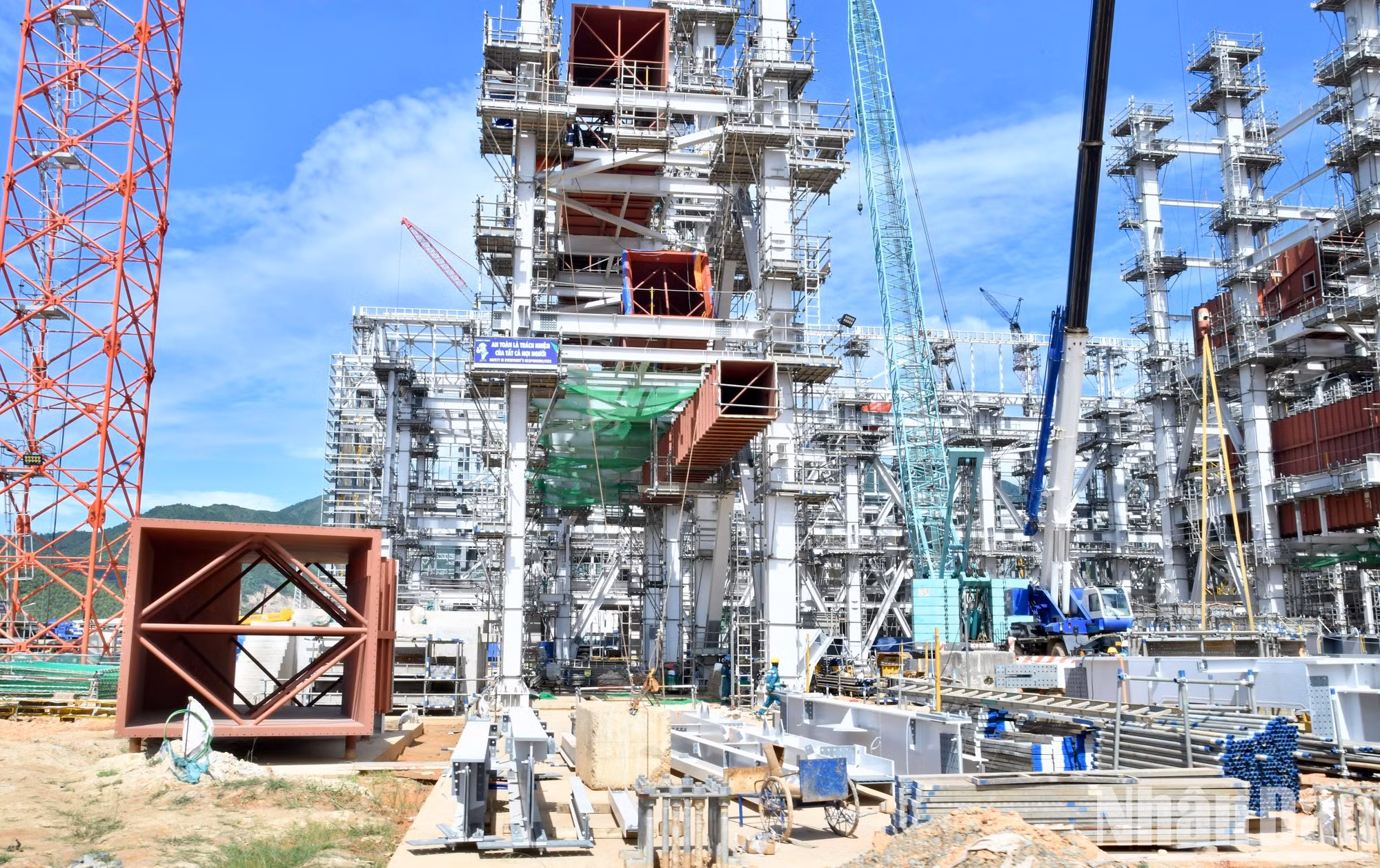 Escena del sitio de construcción.