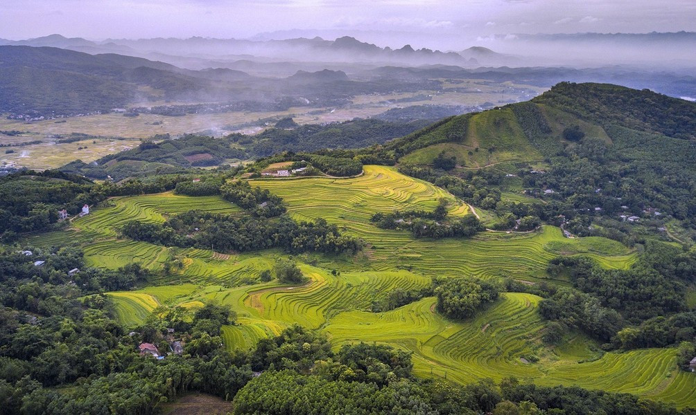 Los campos en terrazas de Hoa Binh son tan bonitos como en las provincias que ya son muy famosas por sus arrozales como Lao Cai y Yen Bai. Los campos en terrazas de Hoa Binh son tan bonitos como en las provincias que ya son muy famosas por sus arrozales como Lao Cai y Yen Bai.