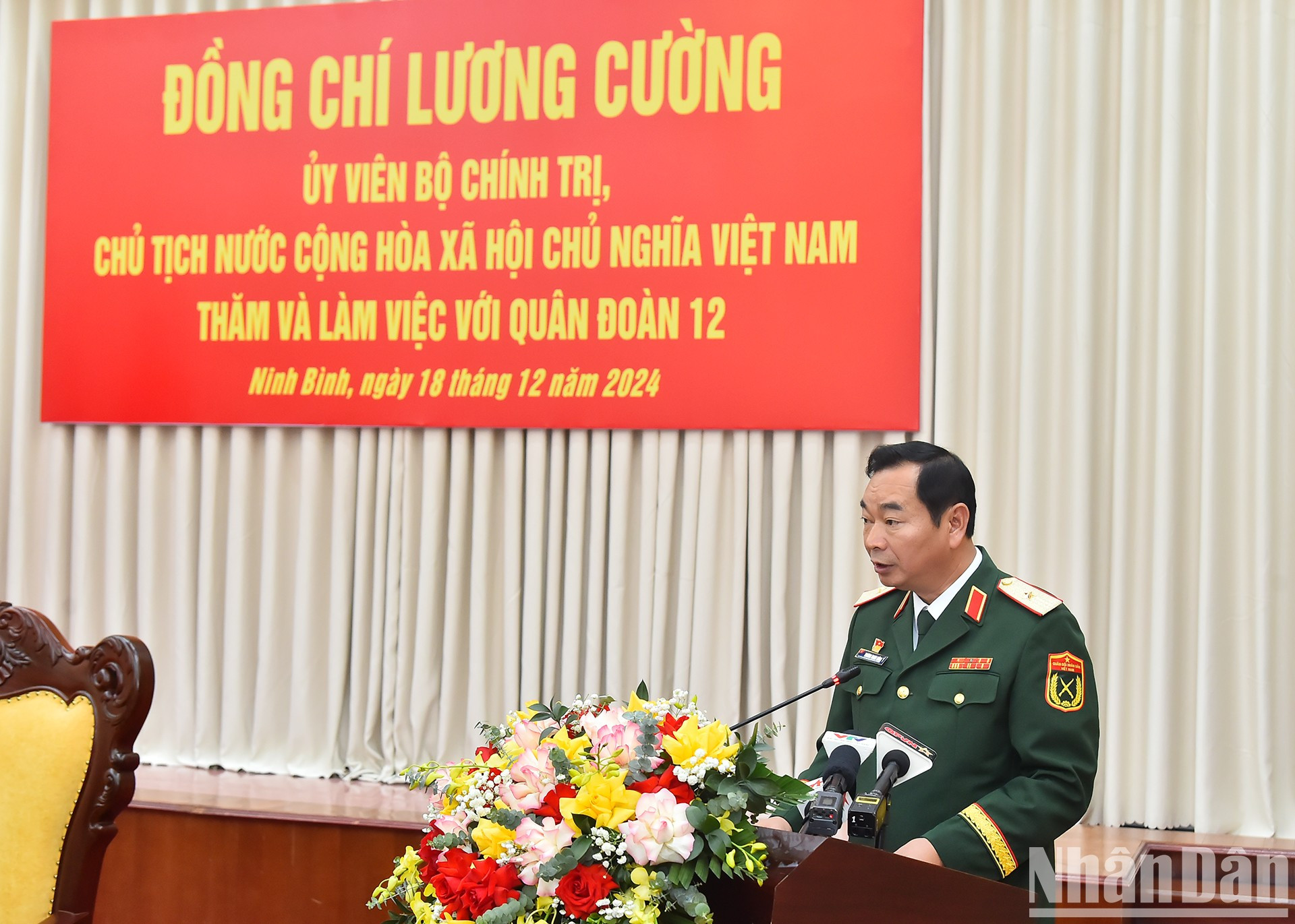 El general de brigada Truong Manh Dung, comandante del Cuerpo de Ejército 12.