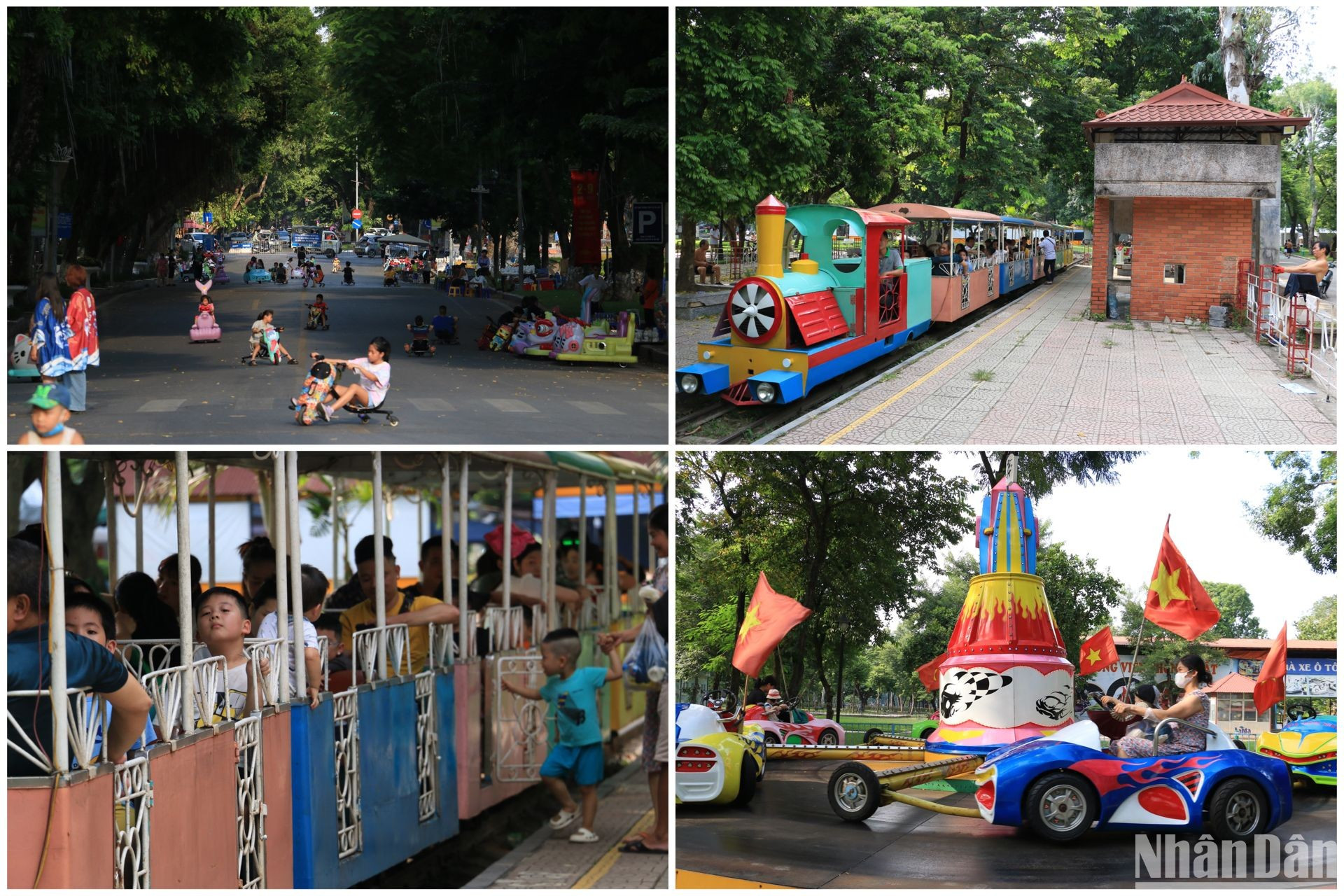 La calle peatonal Tran Nhan Tong y el adyacente parque Thong Nhat son otros destinos de los capitalinos por estos días. La calle peatonal Tran Nhan Tong y el adyacente parque Thong Nhat son otros destinos de los capitalinos por estos días.