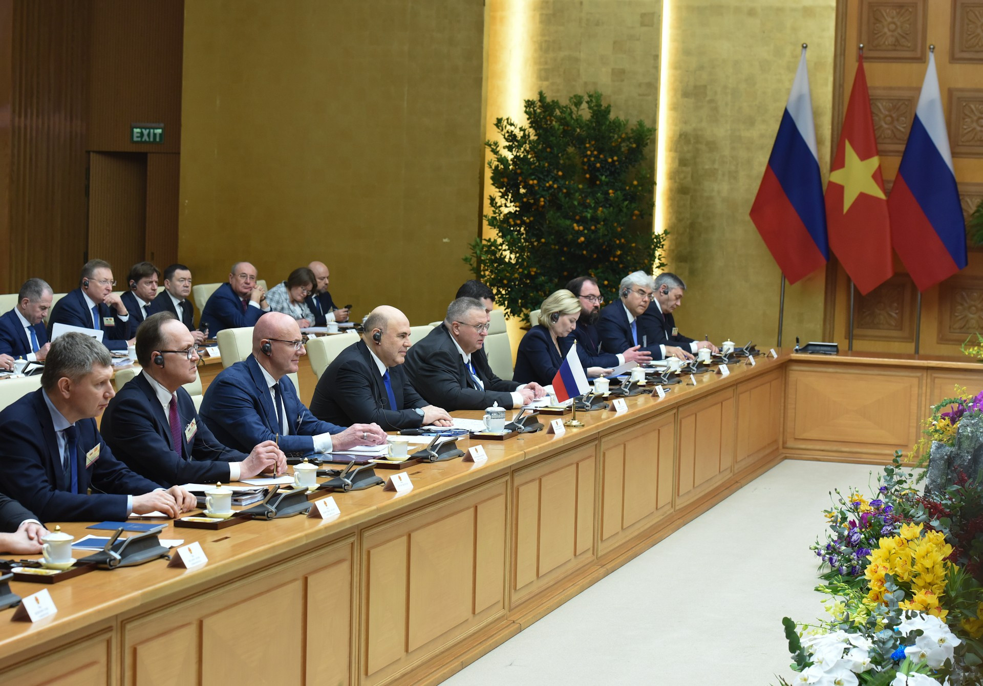 Miembros de la delegación rusa.