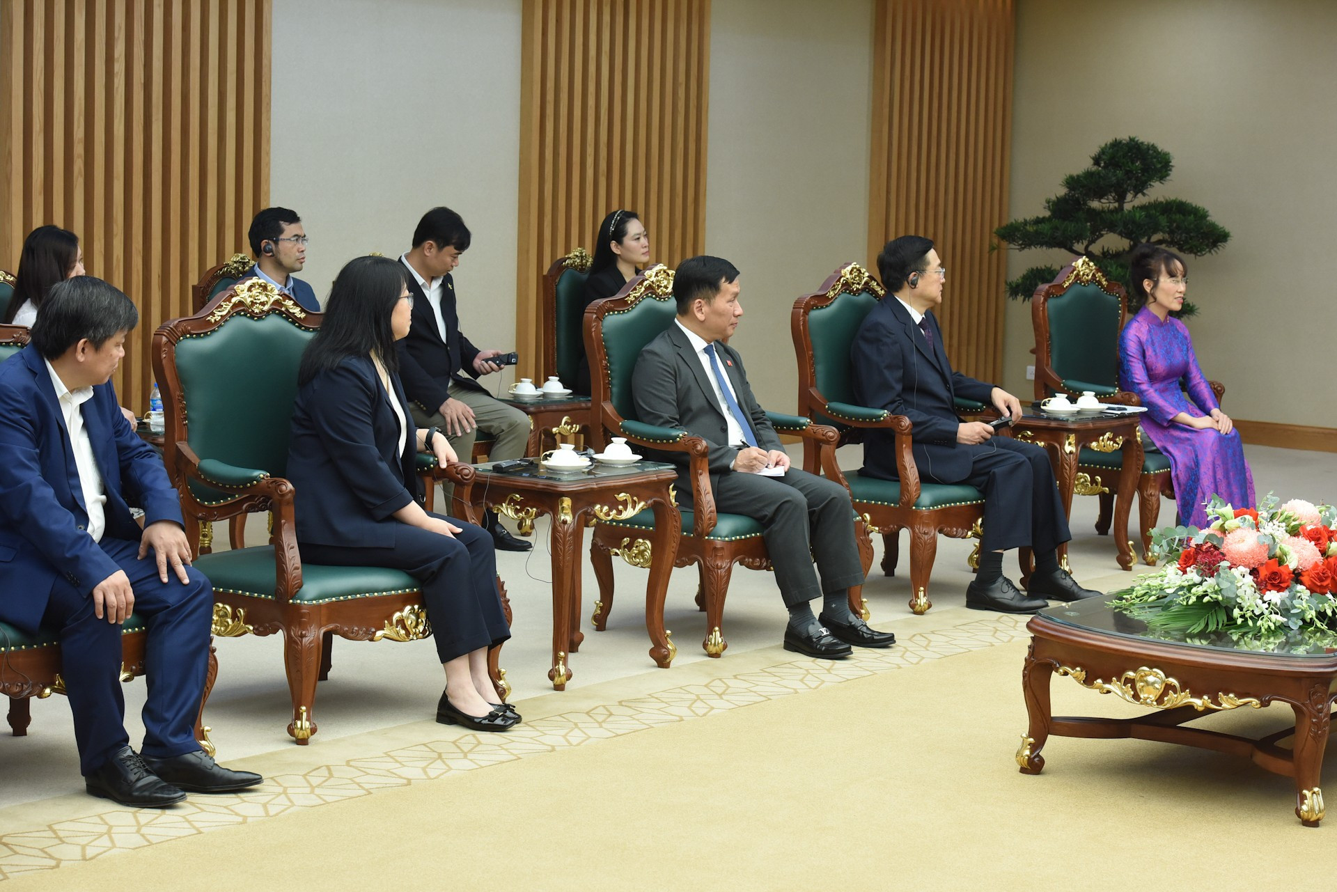 Delegados de la parte china.