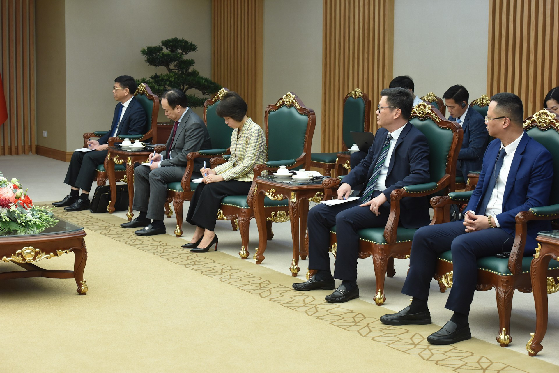 Representantes de Vietnam en la cita.