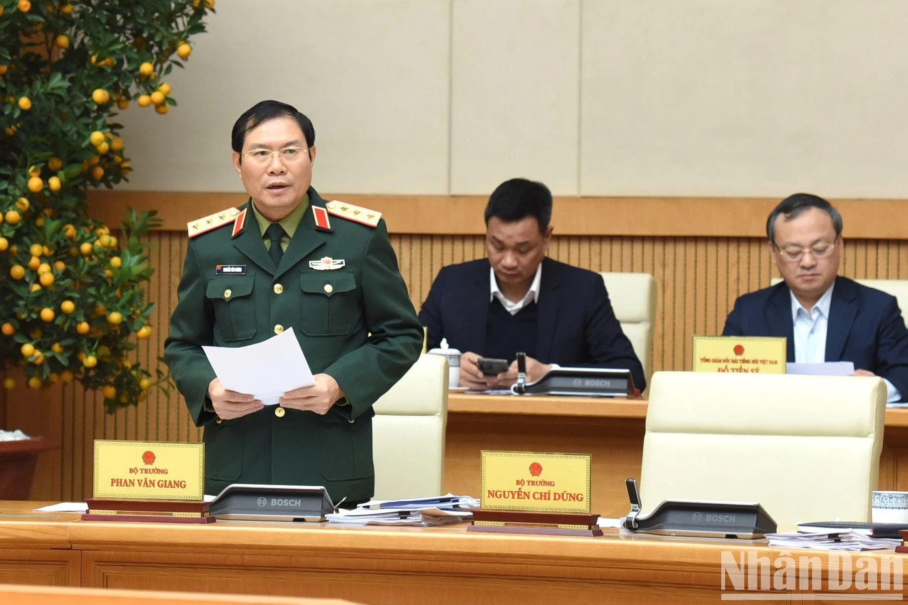 El jefe del Estado Mayor General y viceministro de Defensa, Nguyen Tan Cuong.