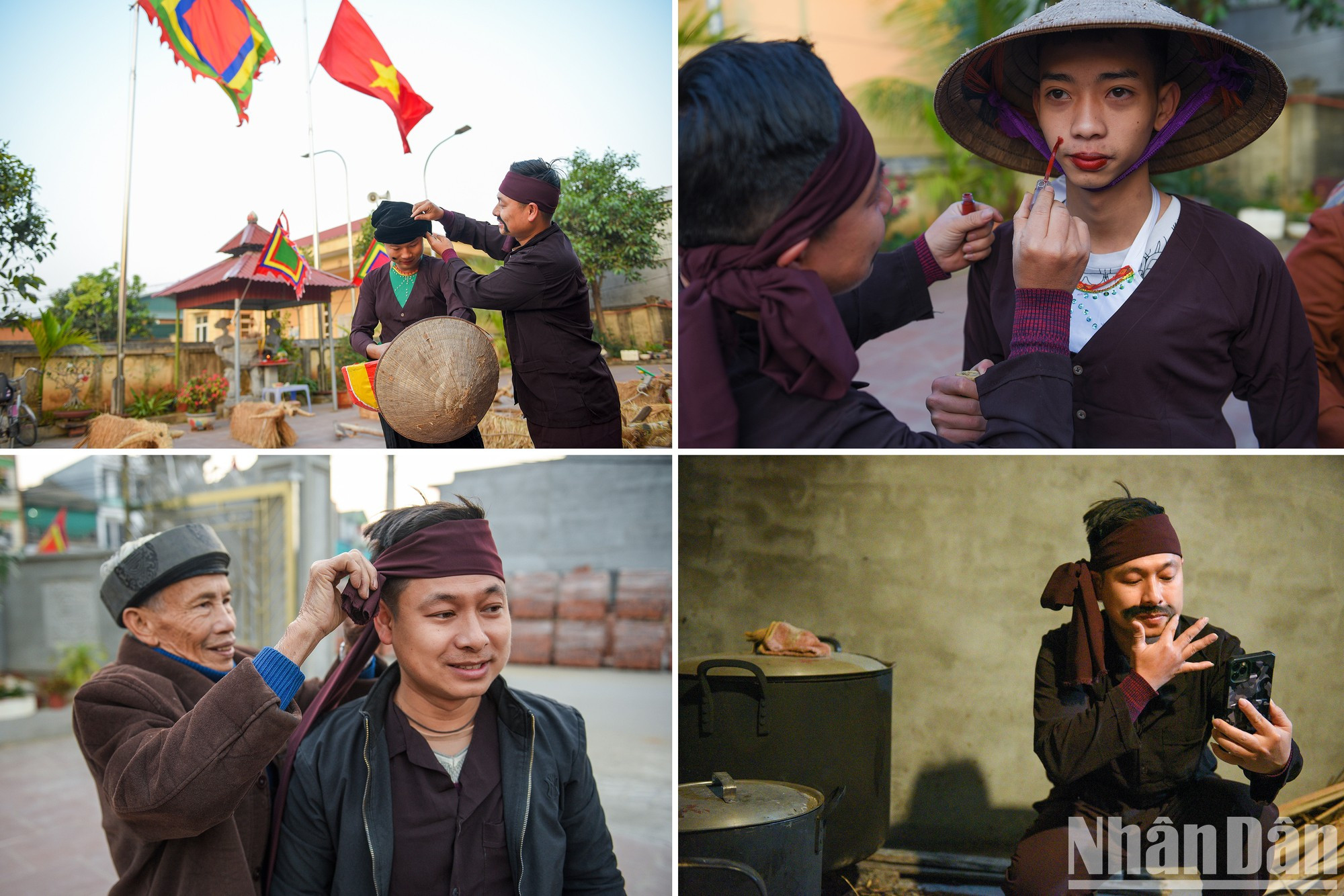 Los participantes también llegan con antelación para disfrazarse.