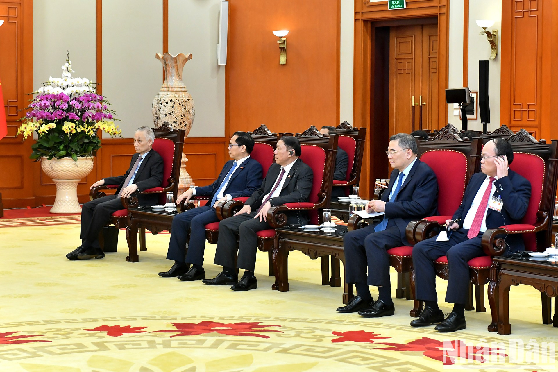 Delegados vietnamitas a la cita.