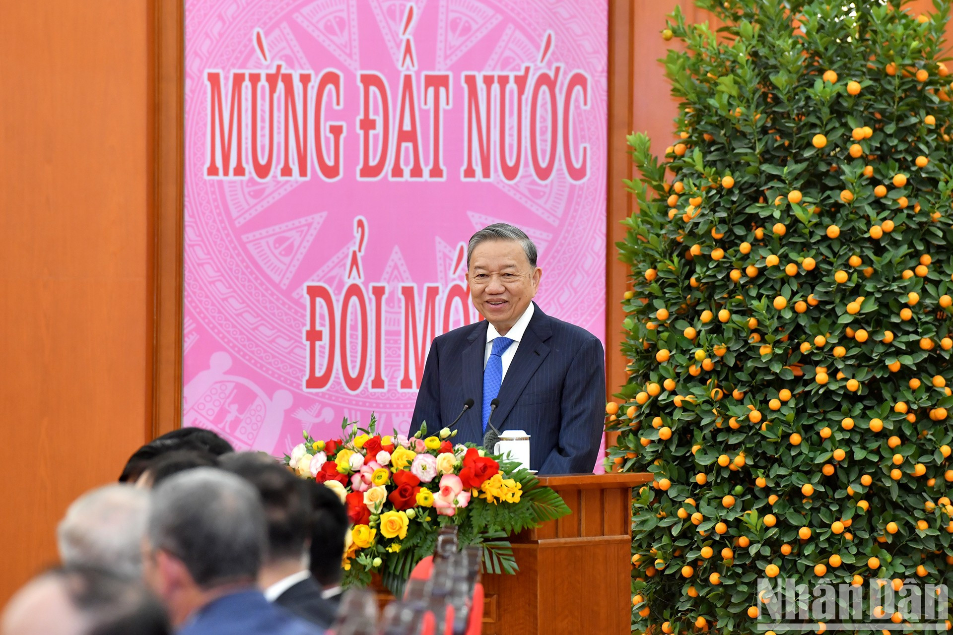 El secretario general del Partido, To Lam, en su intervención.
