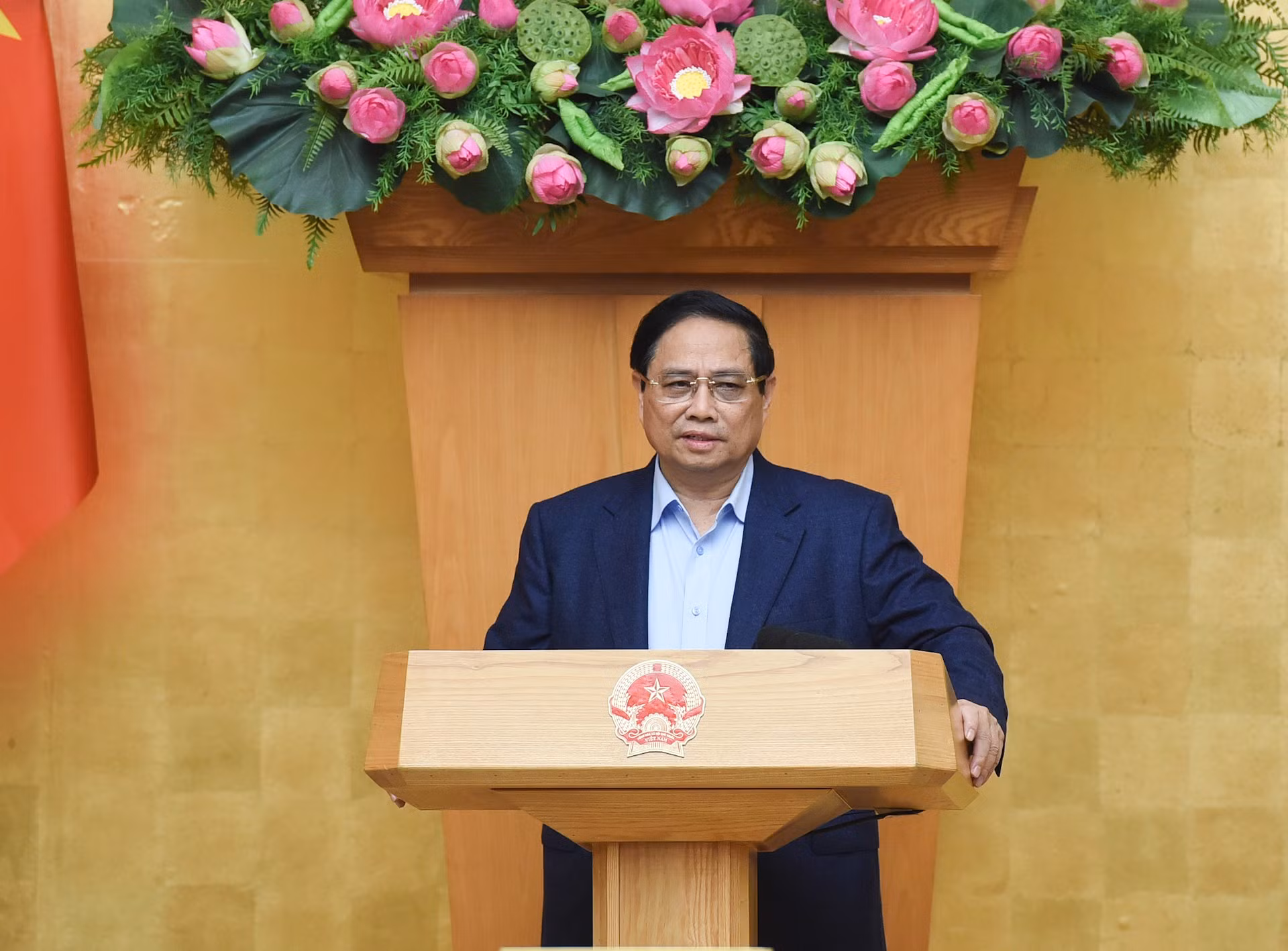 El primer ministro Pham Minh Chinh da palabras.