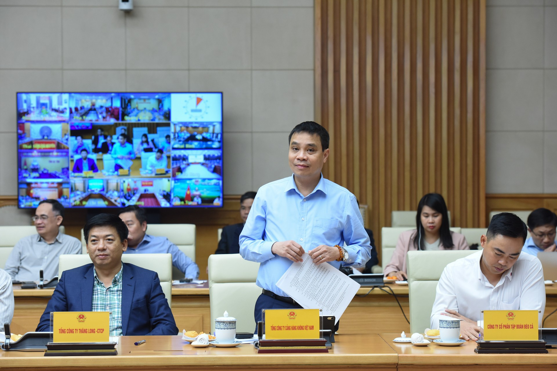 Un delegado de la Corporación de Aviación de Vietnam. Un delegado de la Corporación de Aviación de Vietnam.