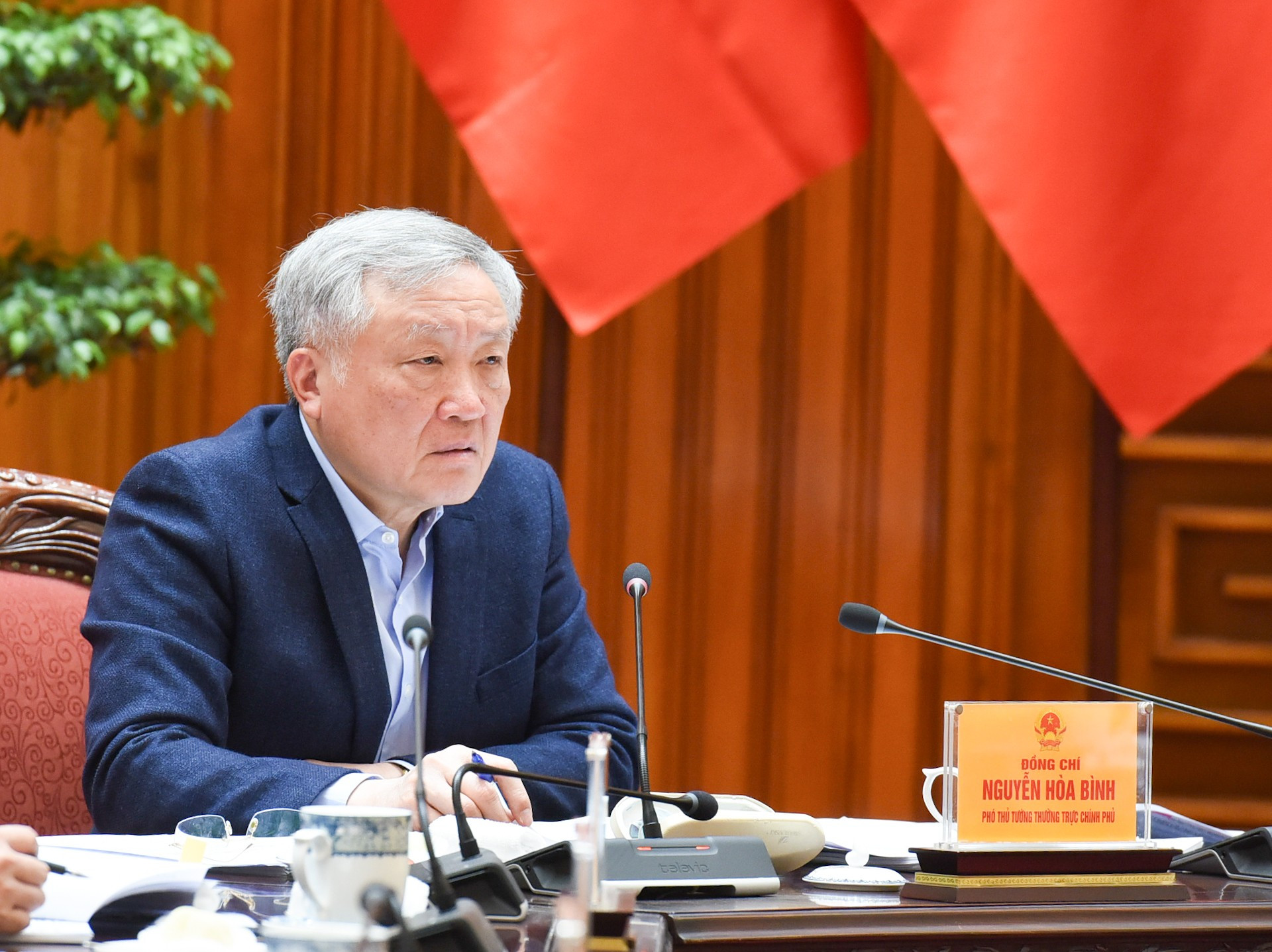 El vice primer ministro permanente, Nguyen Hoa Binh, quien también es jefe del mencionado comité directivo. El vice primer ministro permanente, Nguyen Hoa Binh, quien también es jefe del mencionado comité directivo.