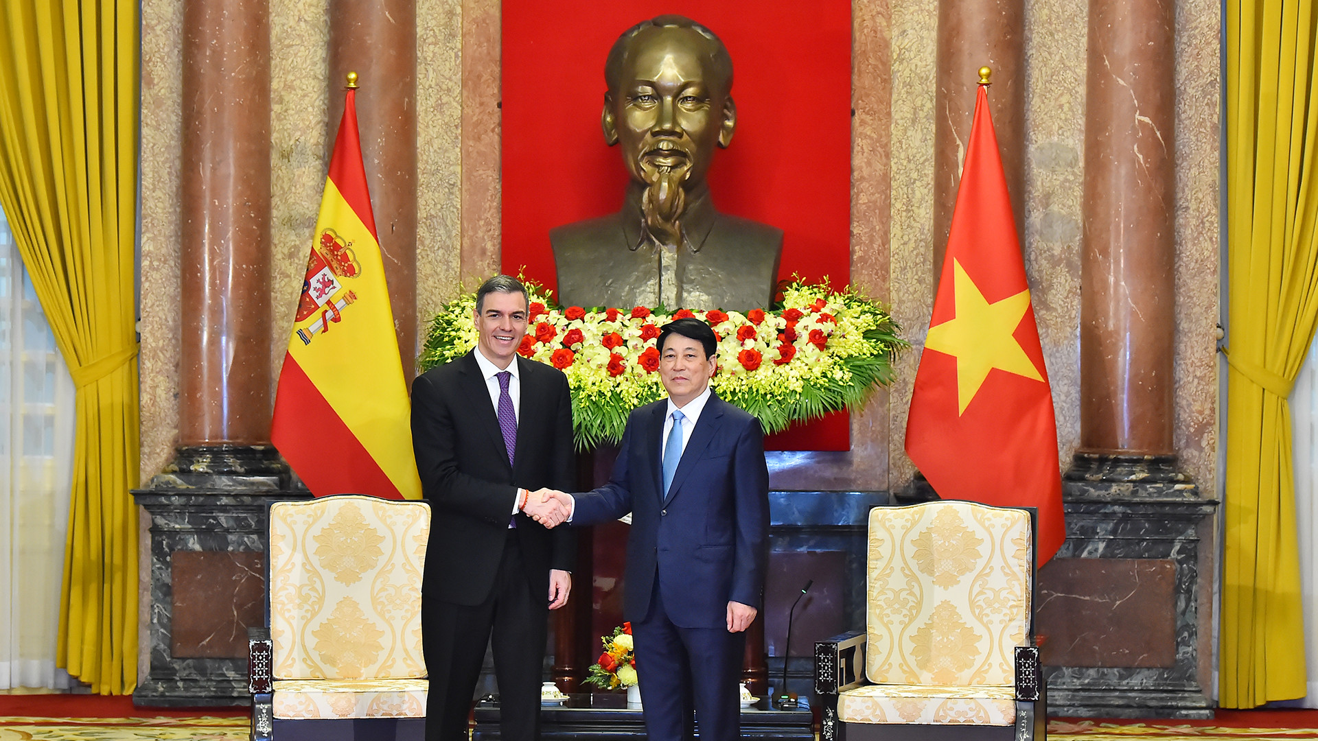 [Foto] Presidente vietnamita se reúne con jefe de Gobierno español