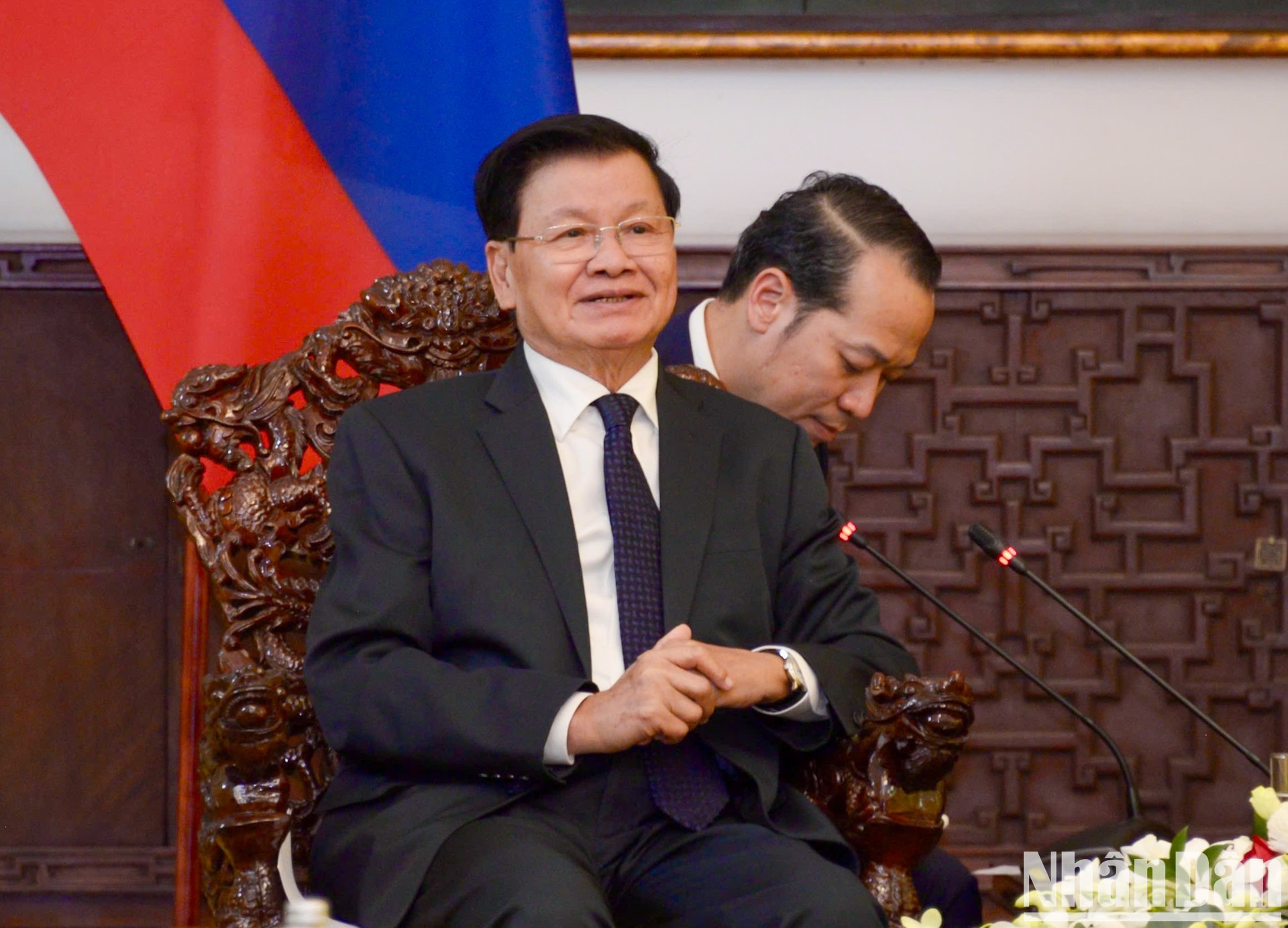 El secretario general del Partido Popular Revolucionario y presidente de Laos, Thongloun Sisoulith.