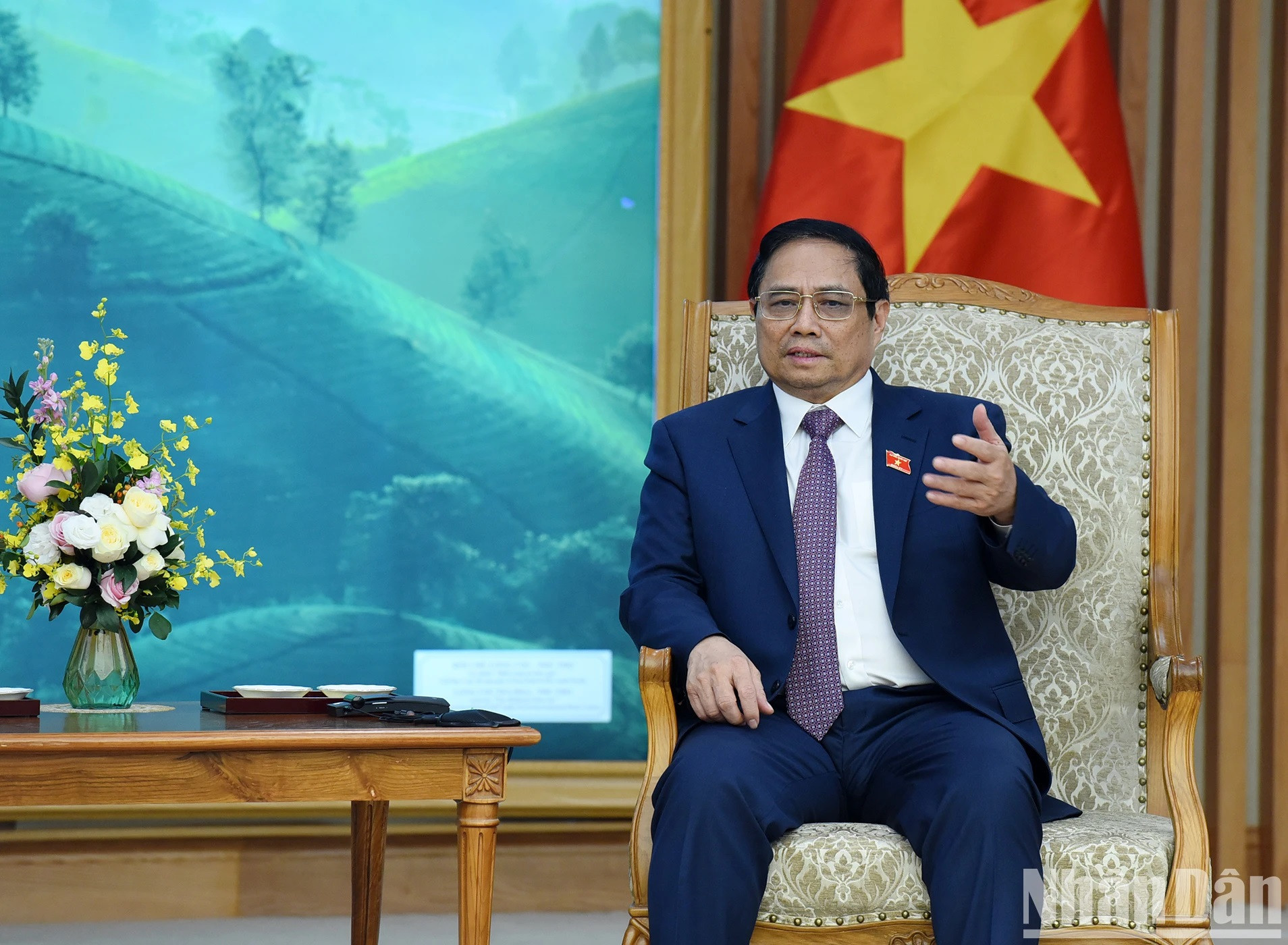 El dirigente anfitrión en su intervención.