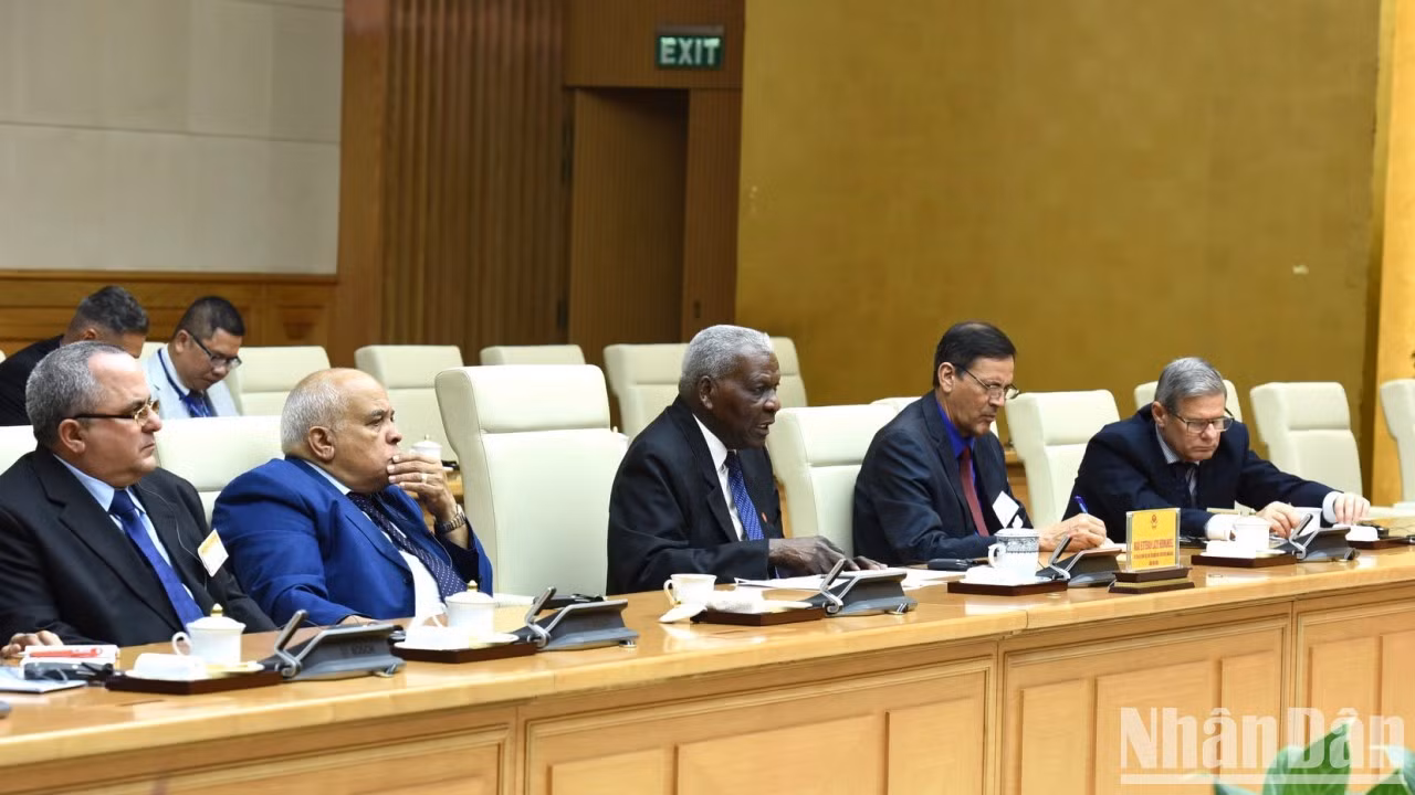 Los delegados del país caribeño.