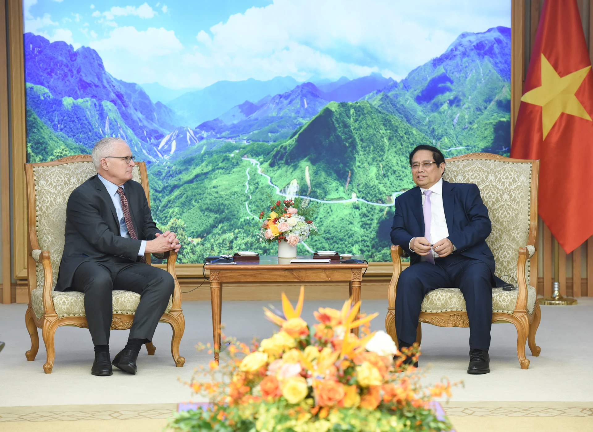 [Foto] Premier vietnamita recibe a presidente de Asociación estadounidense de Industria de Semiconductores