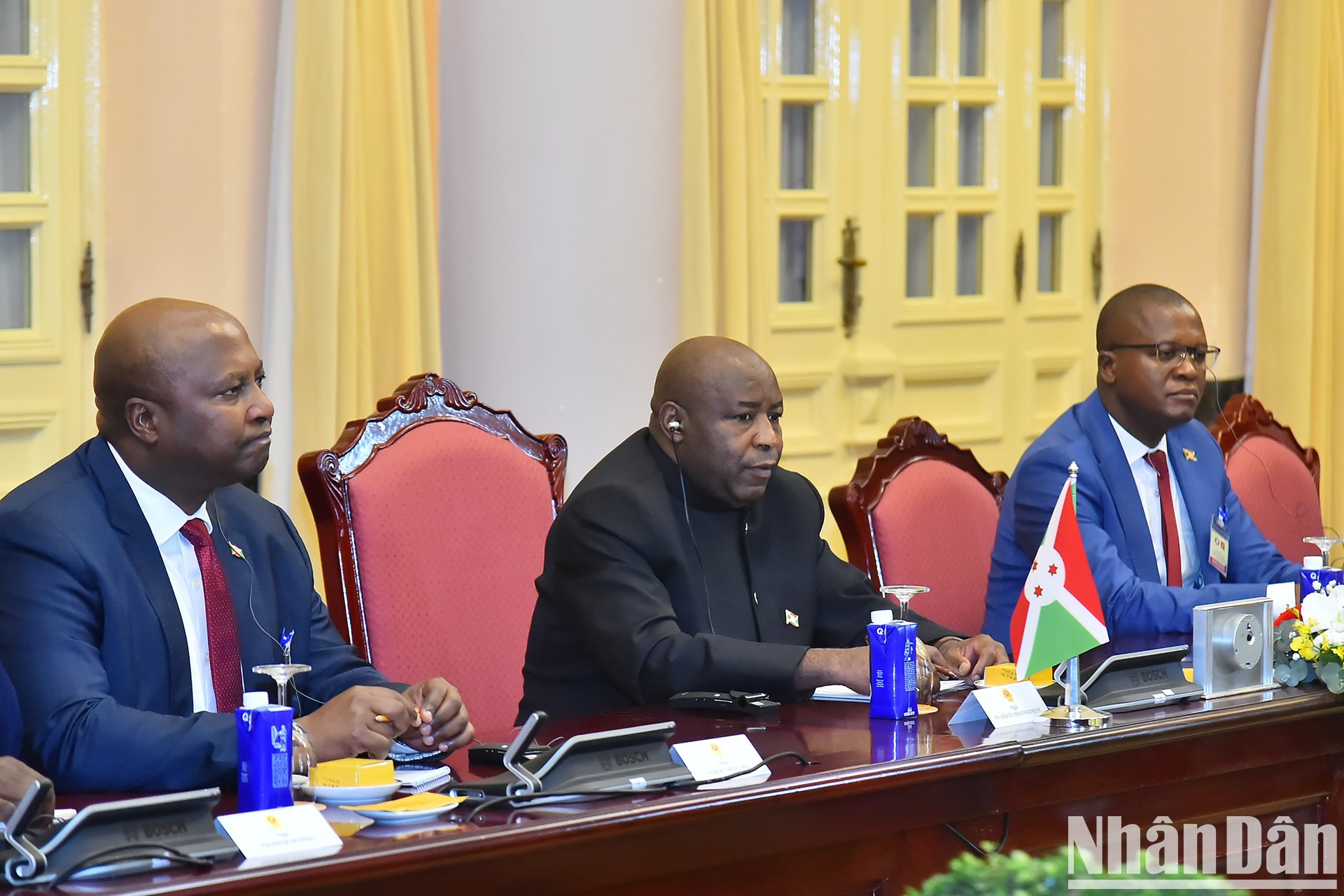 El presidente burundés en la reunión. El presidente burundés en la reunión.