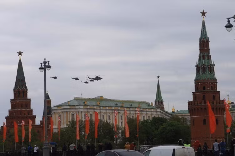 Rusia realizó un desfile aéreo para celebrar el 75 aniversario del Día de la Victoria sobre el fascismo (9 de mayo de 1945).