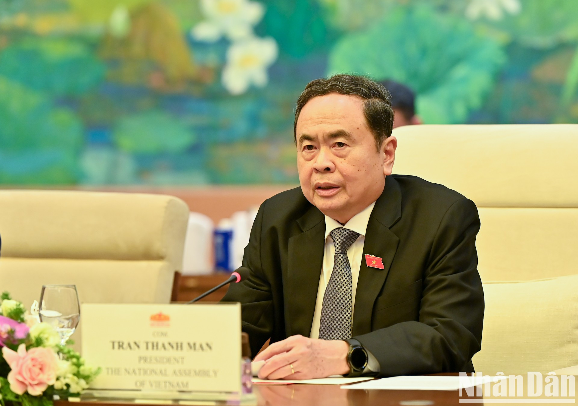 El presidente de la Asamblea Nacional de Vietnam, Tran Thanh Man, da palabras. El presidente de la Asamblea Nacional de Vietnam, Tran Thanh Man, da palabras.