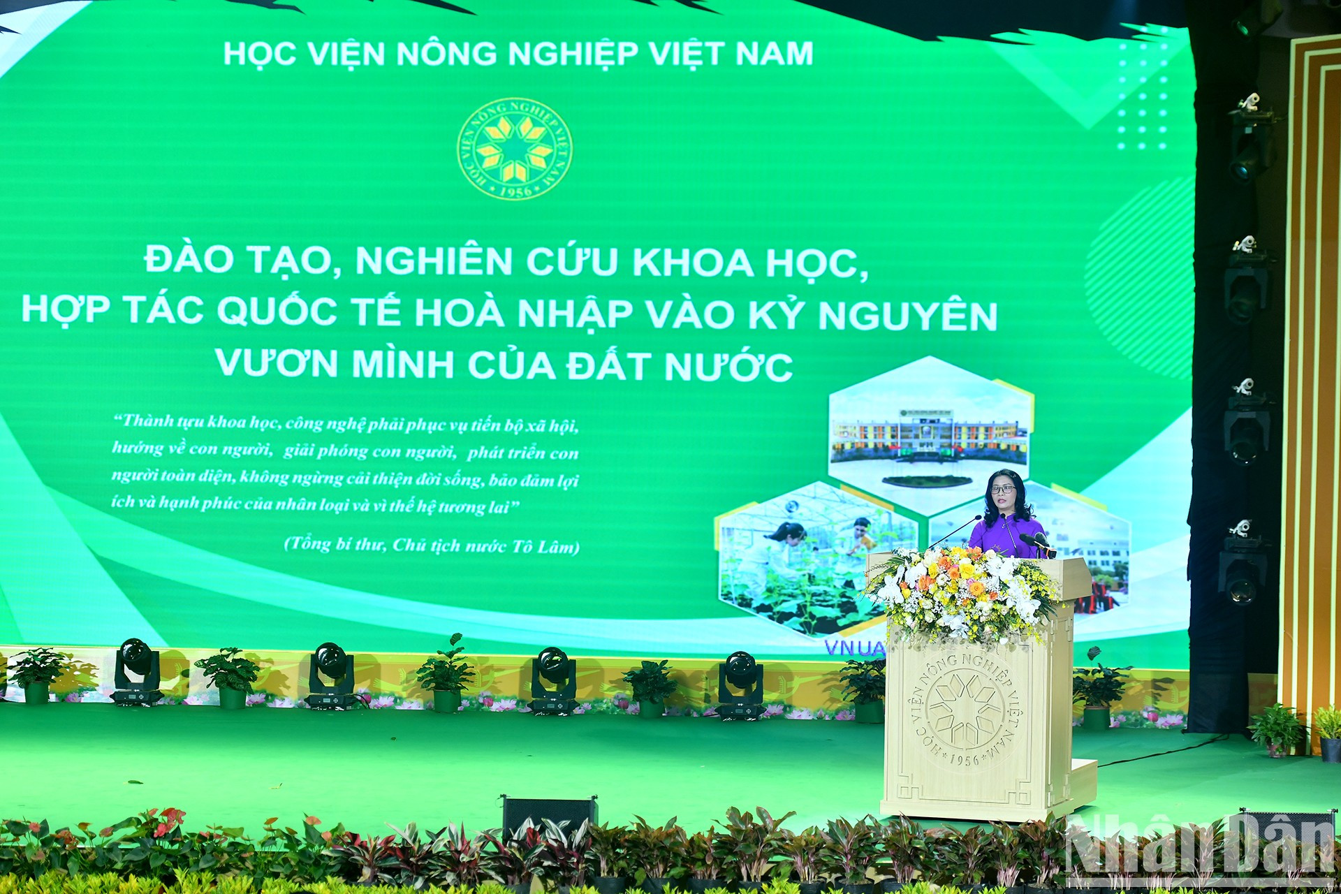 La profesora y doctora Nguyen Thi Lan, directora de la Academia de Agricultura de Vietnam.