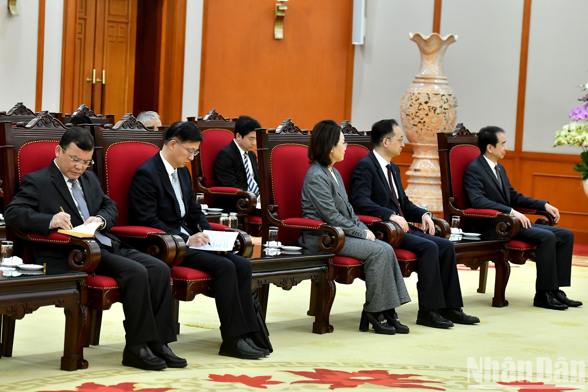 Miembros de la delegación de Guangxi.