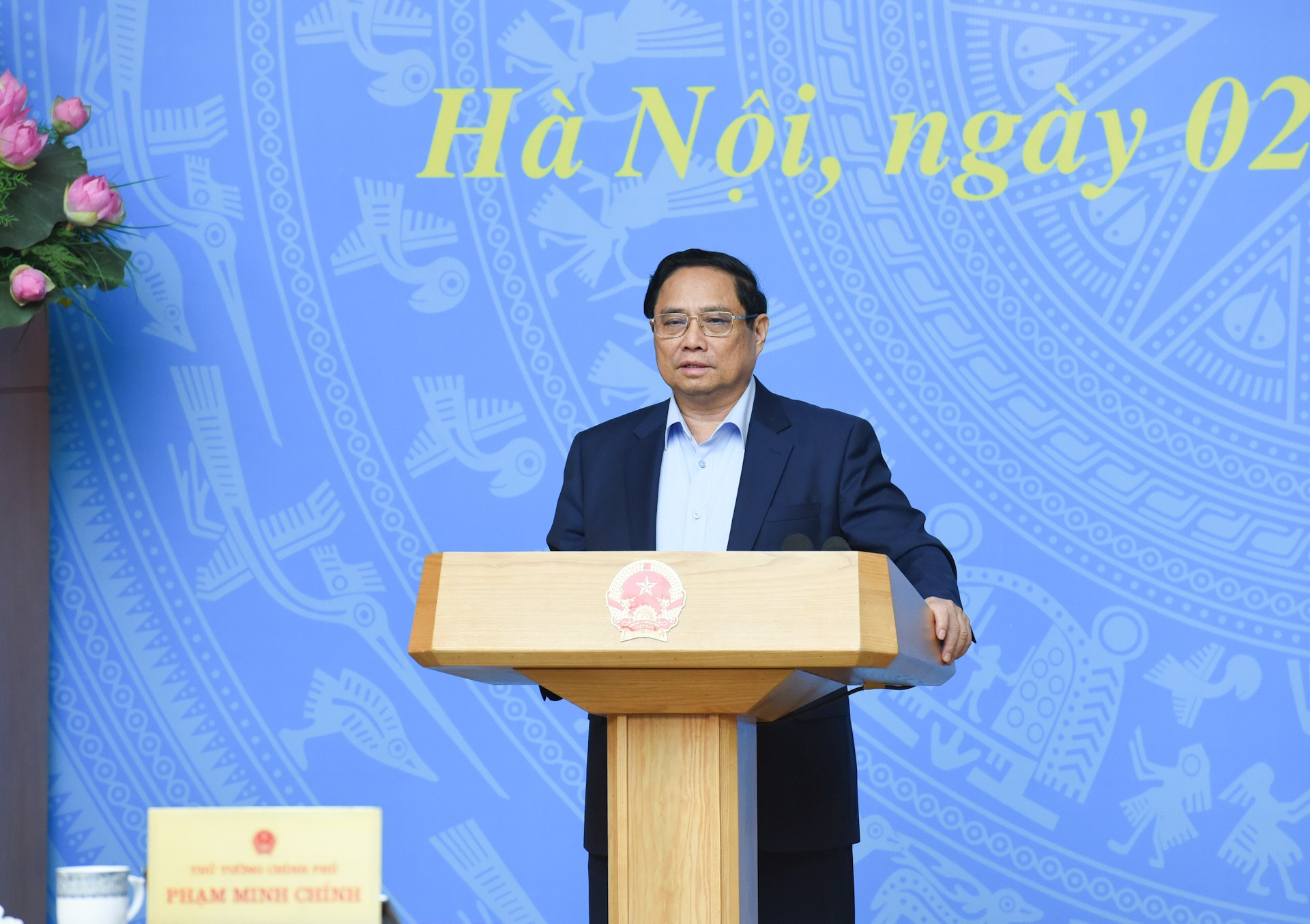 El premier Pham Minh Chinh da palabras. El premier Pham Minh Chinh da palabras.