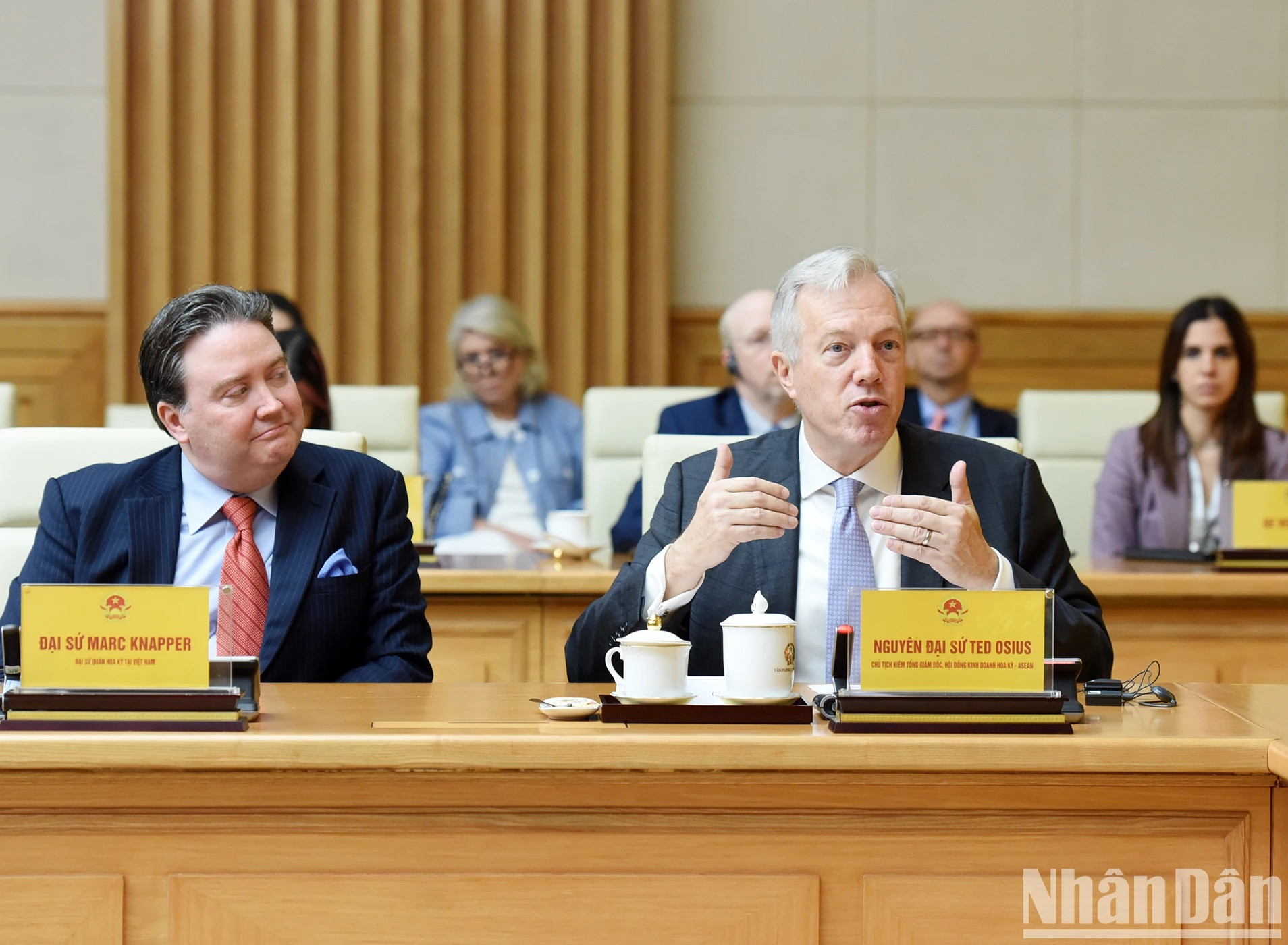 El presidente y director general del USABC, Ted Osius, en su intervención.