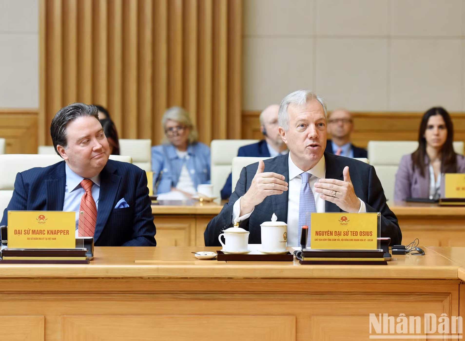 El presidente y director general del USABC, Ted Osius, en su intervención. El presidente y director general del USABC, Ted Osius, en su intervención.
