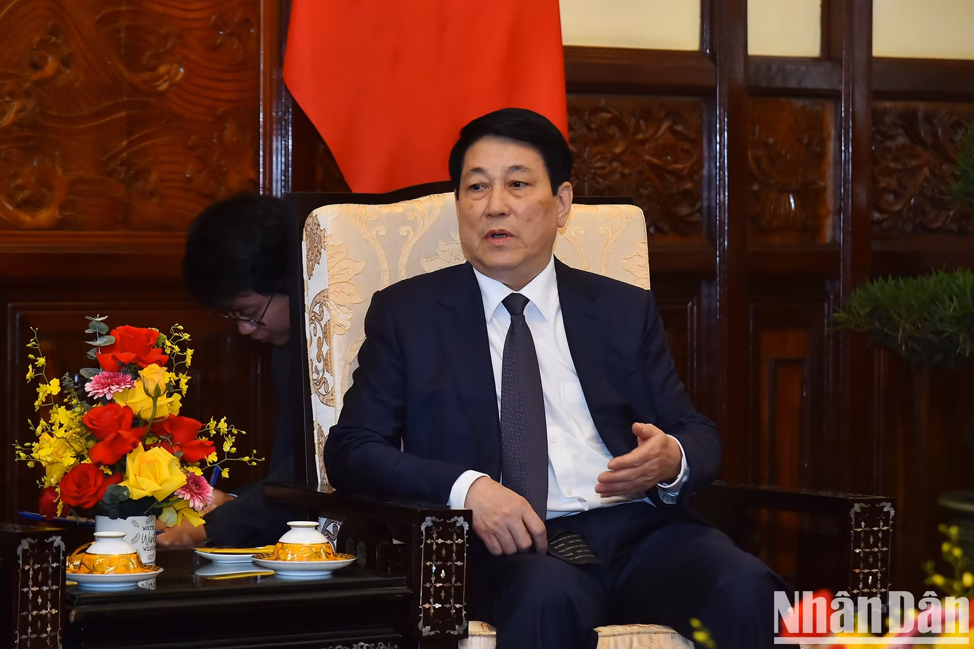 El dirigente vietnamita interviene.