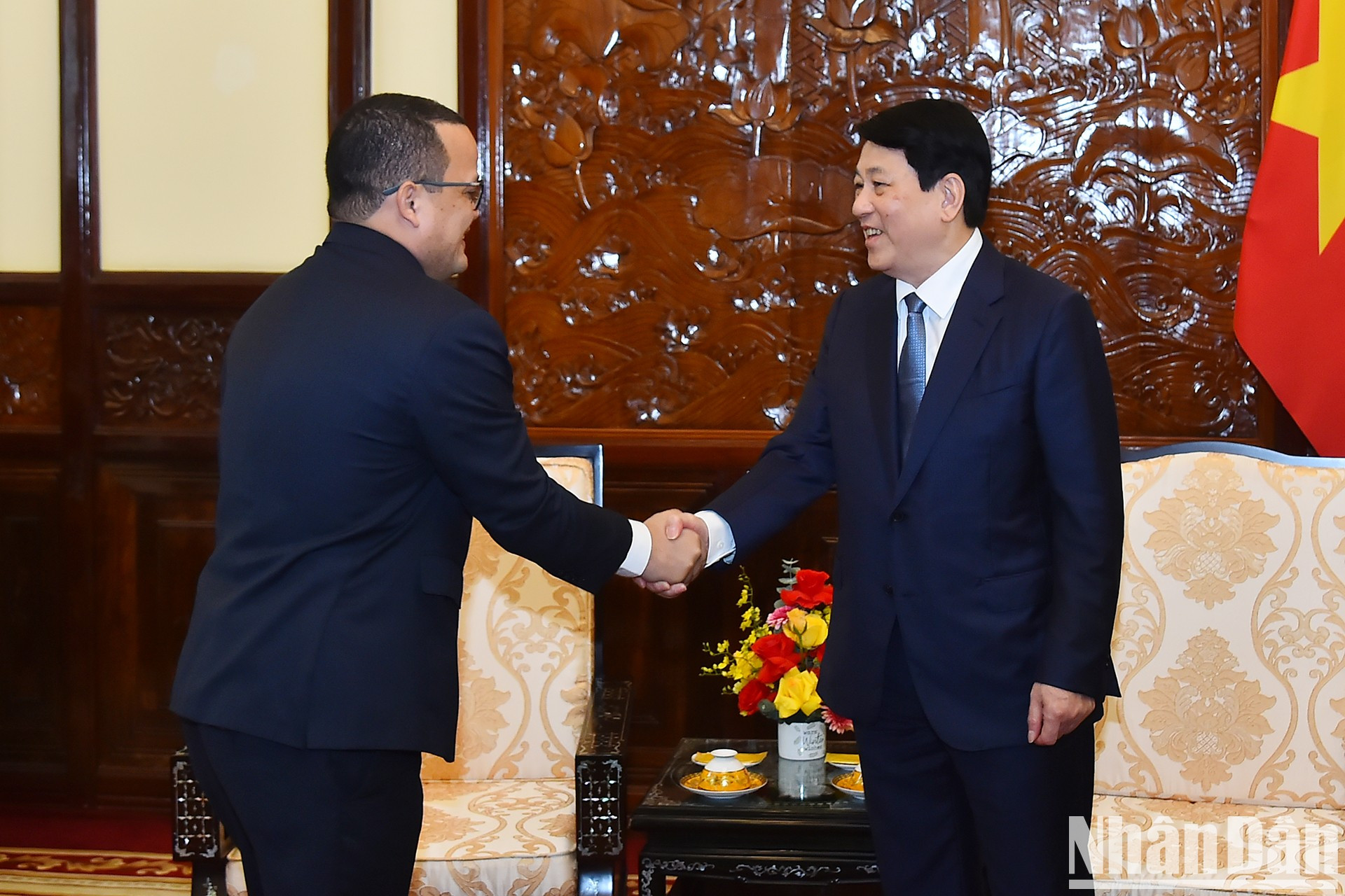 El presidente Luong Cuong recibe al embajador de la República Dominicana en Vietnam, Jaime Francisco Rodríguez. El presidente Luong Cuong recibe al embajador de la República Dominicana en Vietnam, Jaime Francisco Rodríguez.