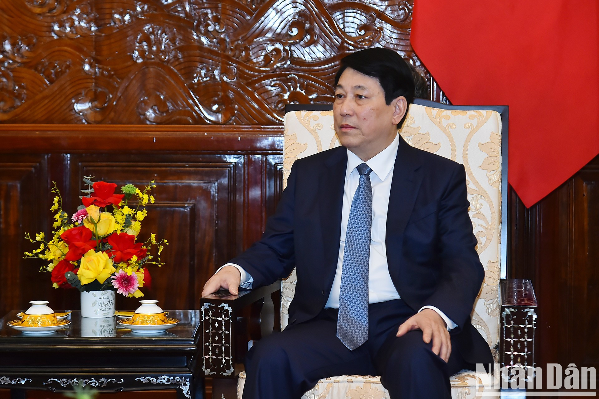 El presidente de Vietnam, Luong Cuong, da palabras. El presidente de Vietnam, Luong Cuong, da palabras.