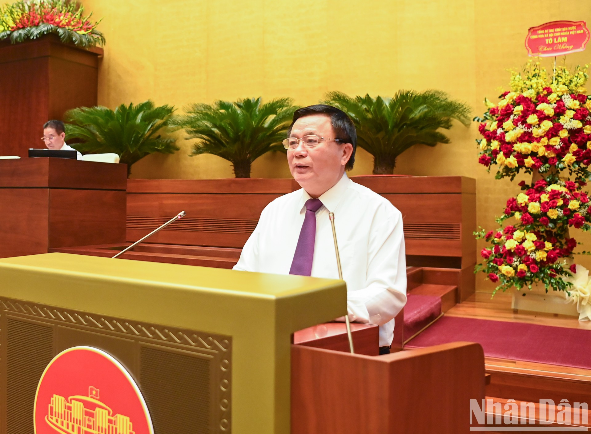 El director de la Academia Nacional de Política Ho Chi Minh y presidente del Consejo Teórico Central, Nguyen Xuan Thang.