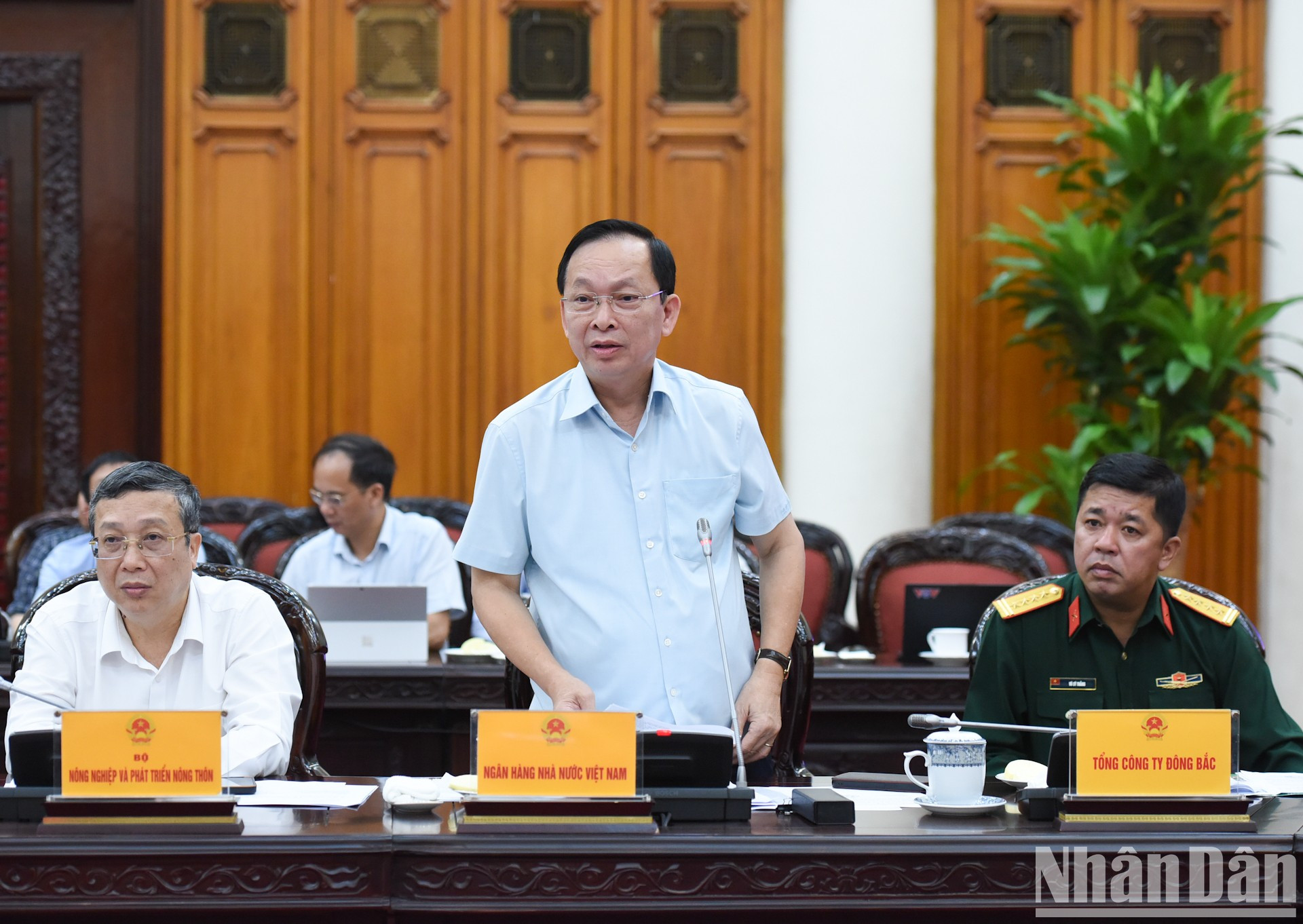 Un delegado del Banco Estatal de Vietnam.