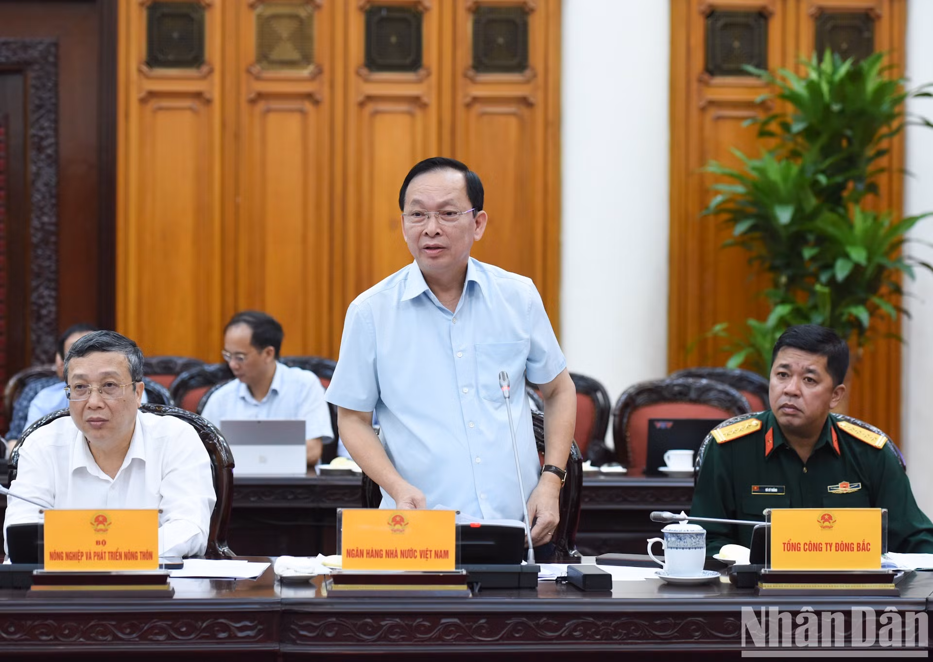Un delegado del Banco Estatal de Vietnam.