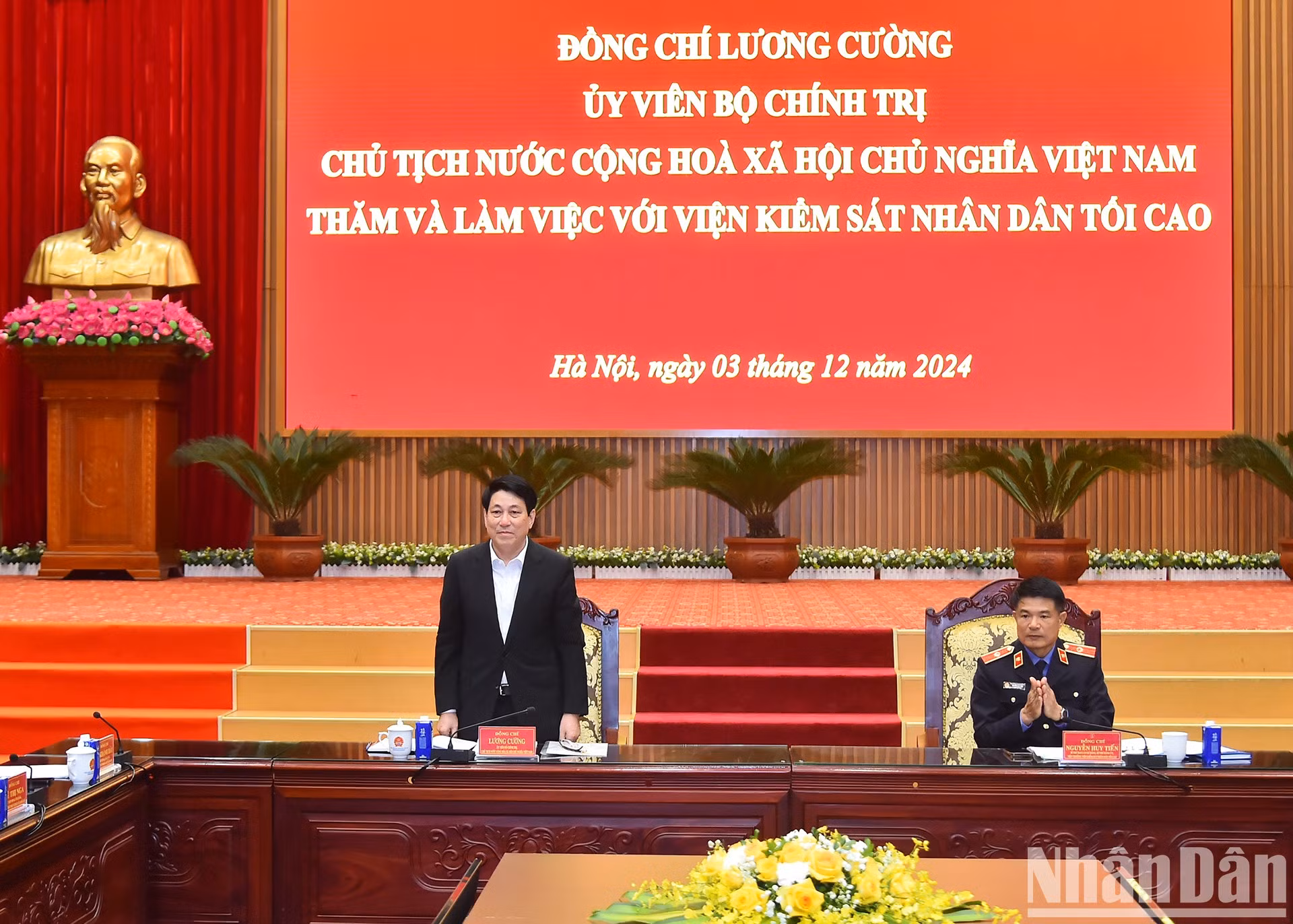 El presidente Luong Cuong se reúne con representantes de la entidad.