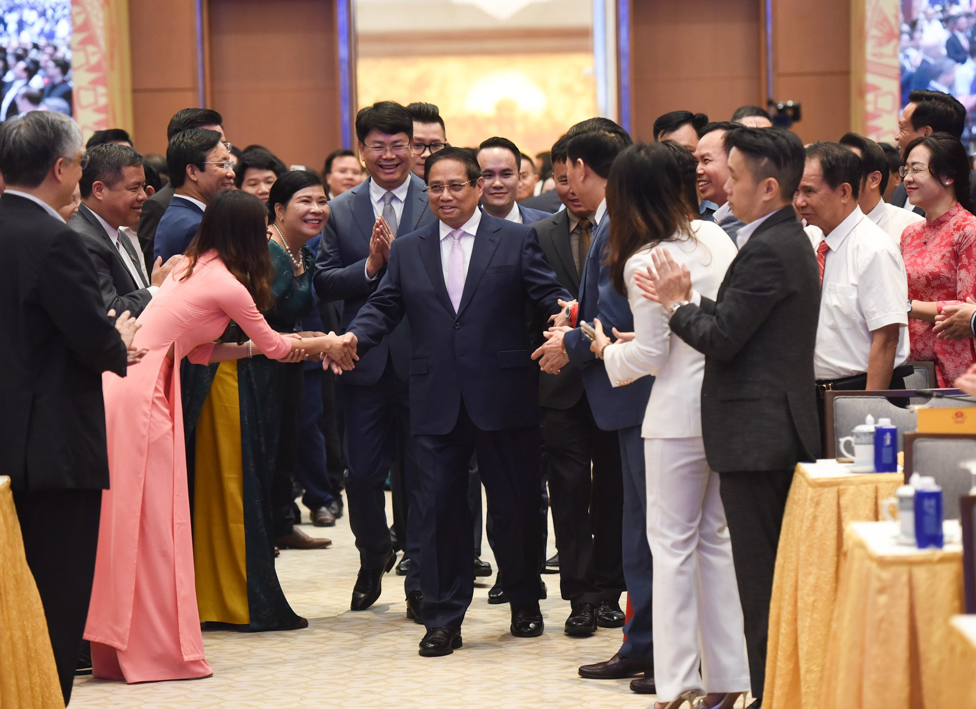 El primer ministro vietnamita, Pham Minh Chinh, asiste a la ceremonia. El primer ministro vietnamita, Pham Minh Chinh, asiste a la ceremonia.