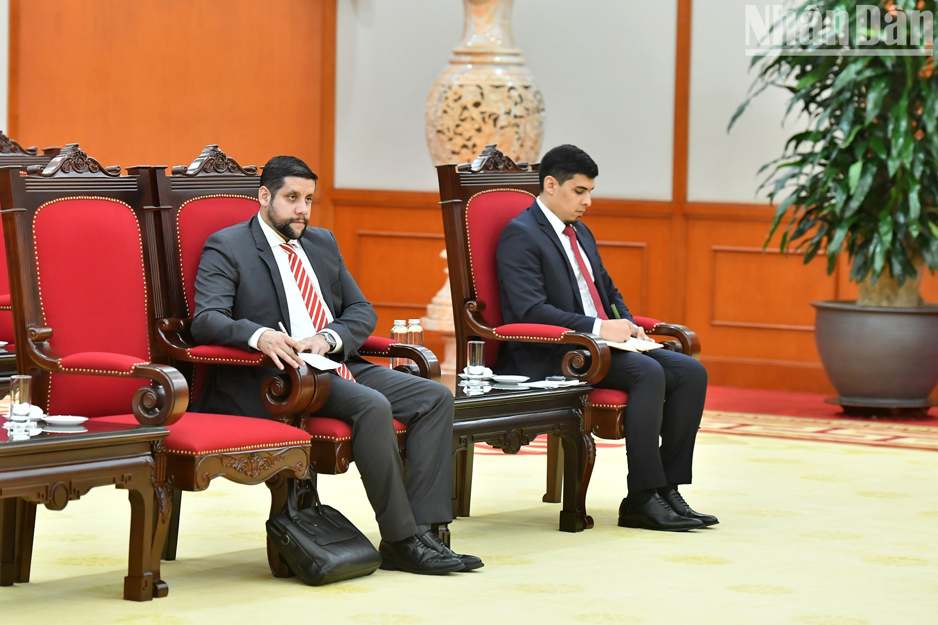 Delegados venezolanos en la cita.