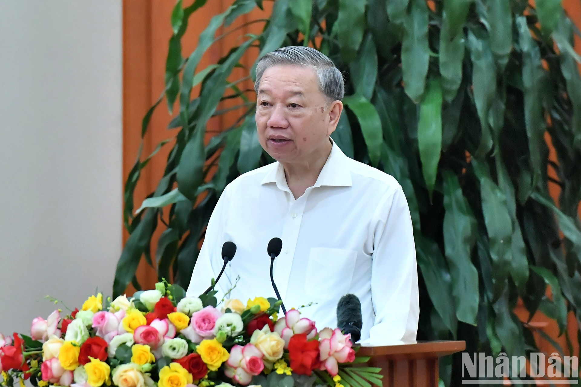 El máximo dirigente partidista vietnamita habla en la cita.