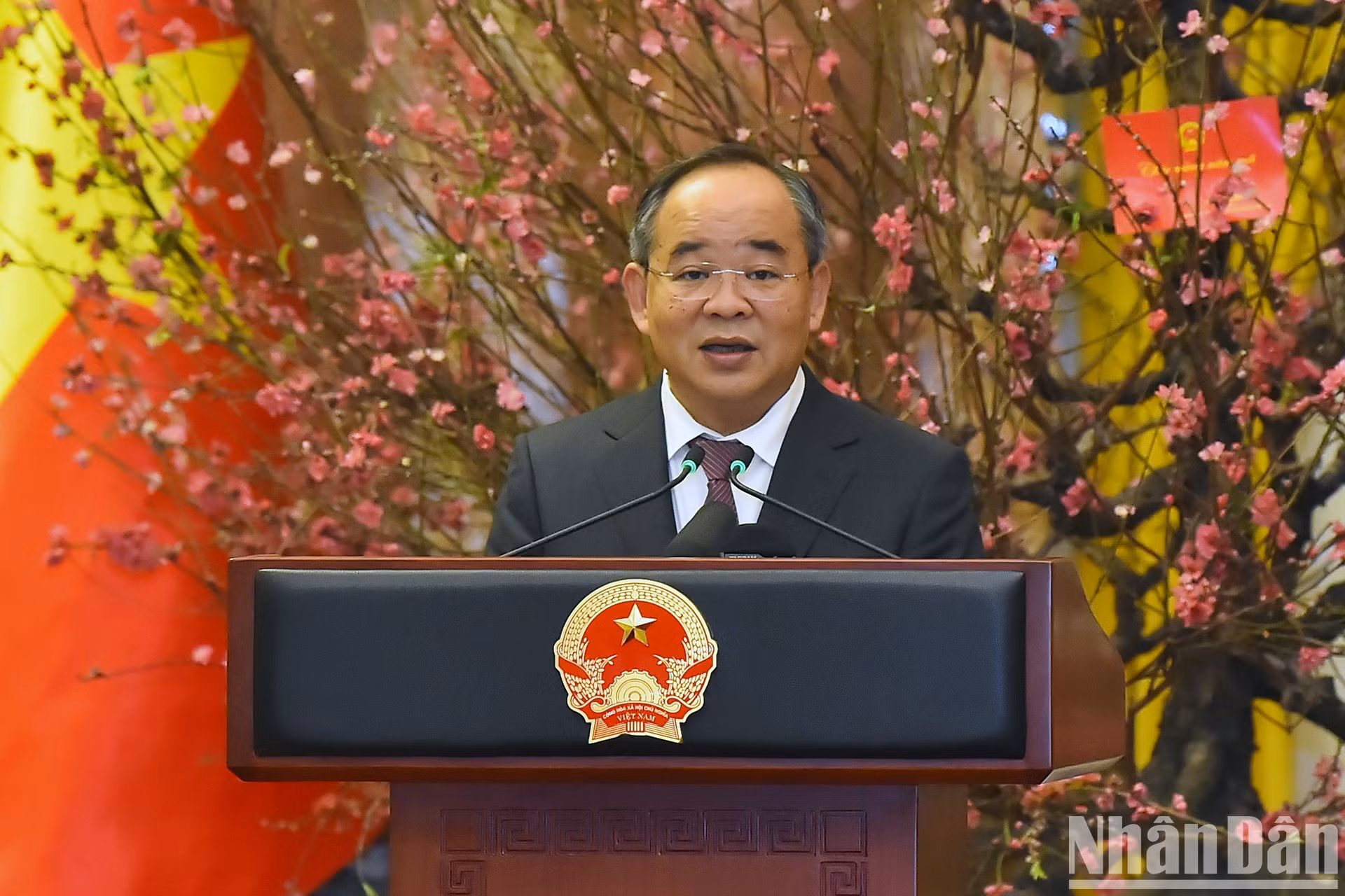 El jefe de la Oficina Presidencial, Le Khanh Hai, habla en el acto. El jefe de la Oficina Presidencial, Le Khanh Hai, habla en el acto.