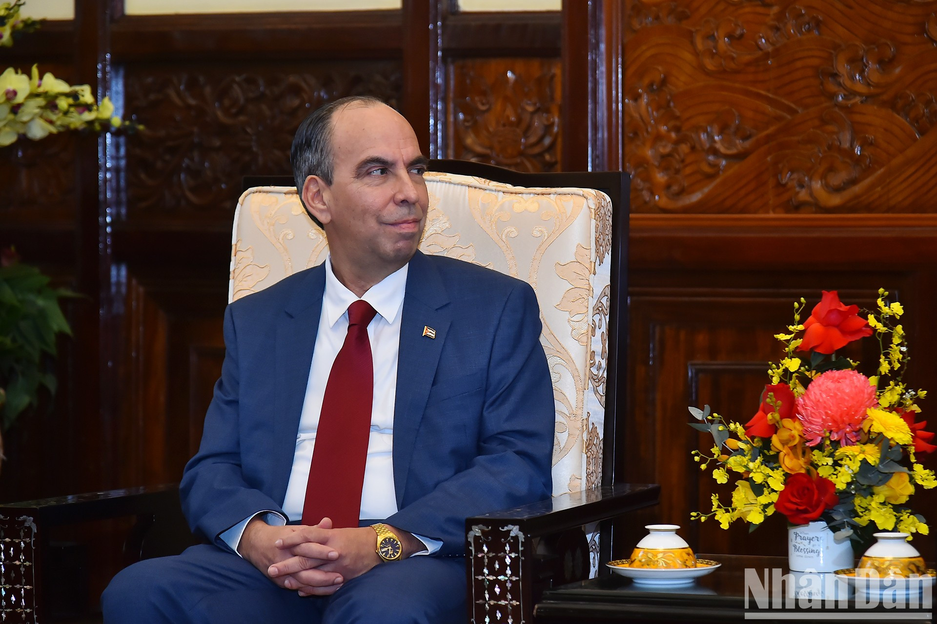 El embajador de Cuba en Vietnam, Rogelio Polanco Fuentes, interviene en el acto. El embajador de Cuba en Vietnam, Rogelio Polanco Fuentes, interviene en el acto.