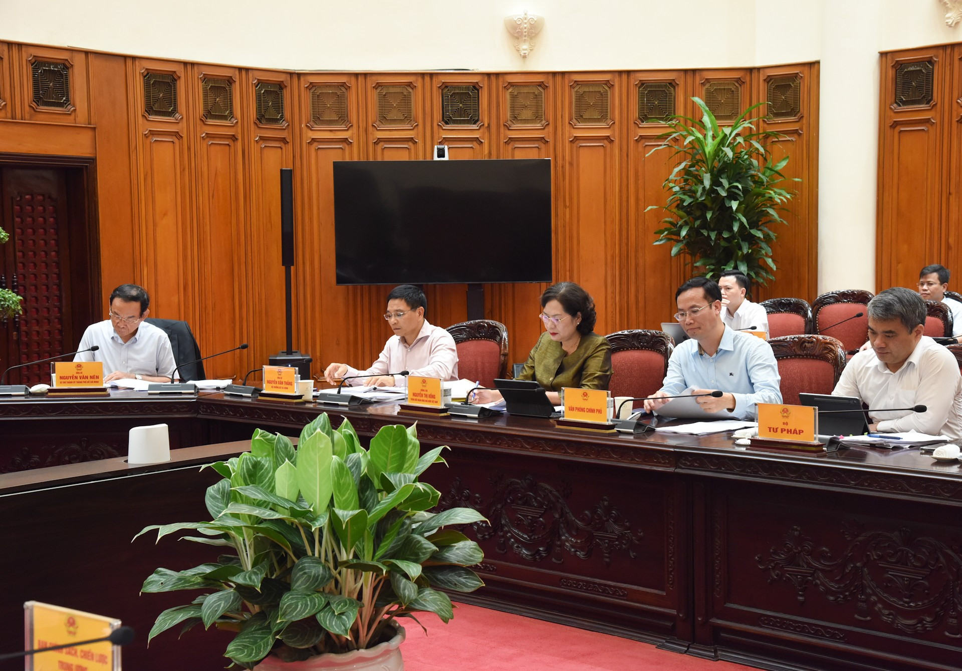 Delegados en la reunión.