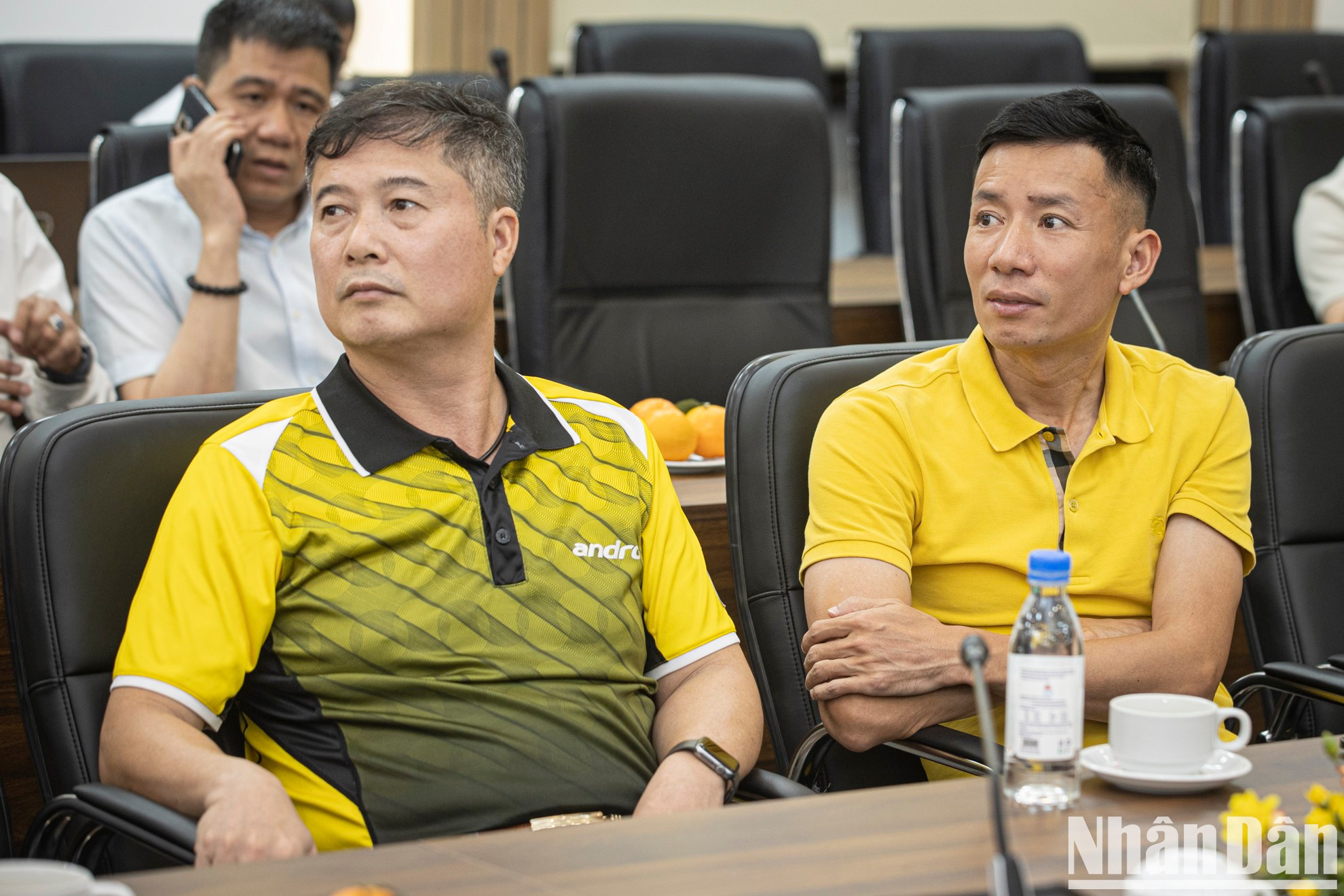 Los entrenadores en el evento. Los entrenadores en el evento.