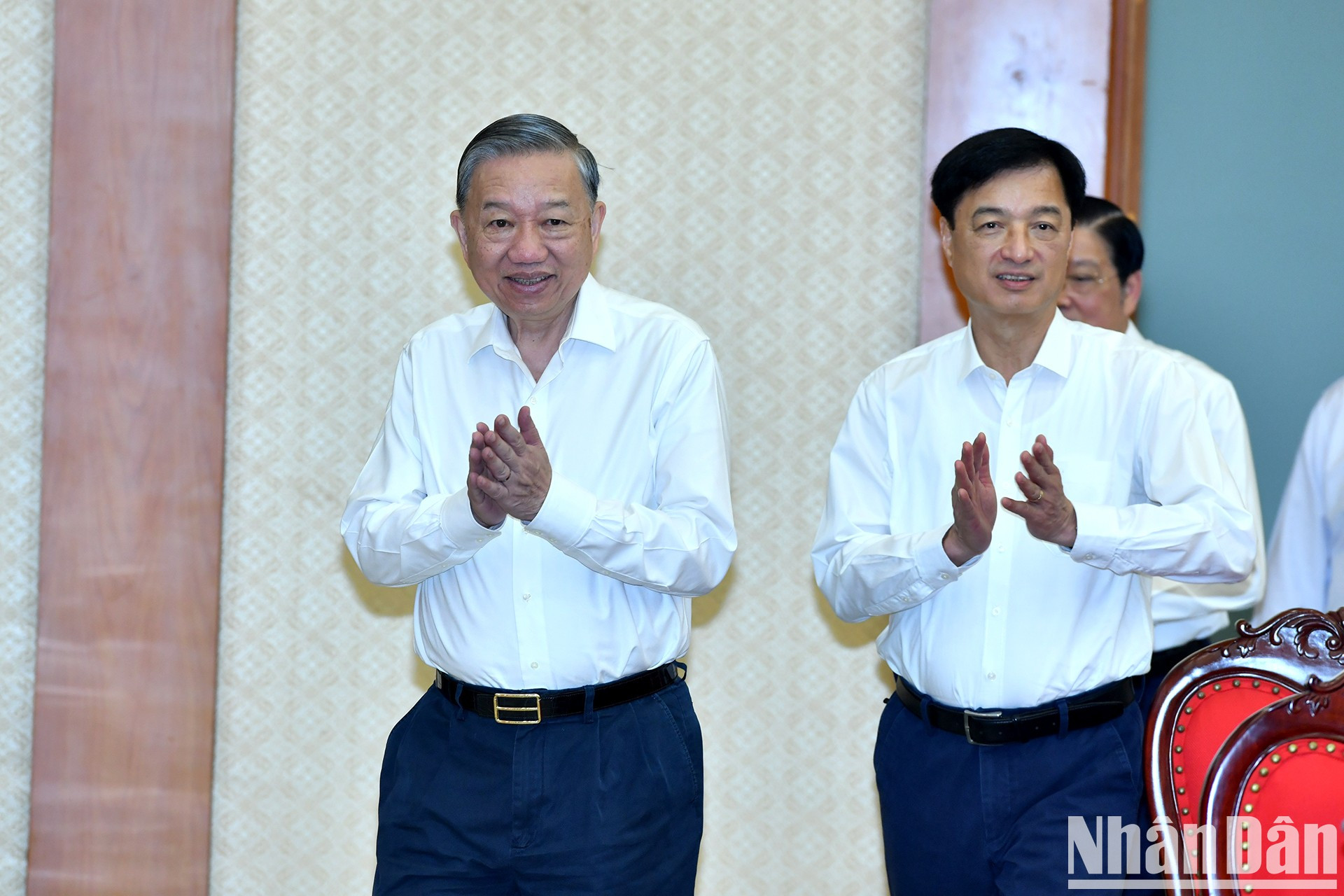 El secretario general del Partido Comunista de Vietnam, To Lam, en el evento.