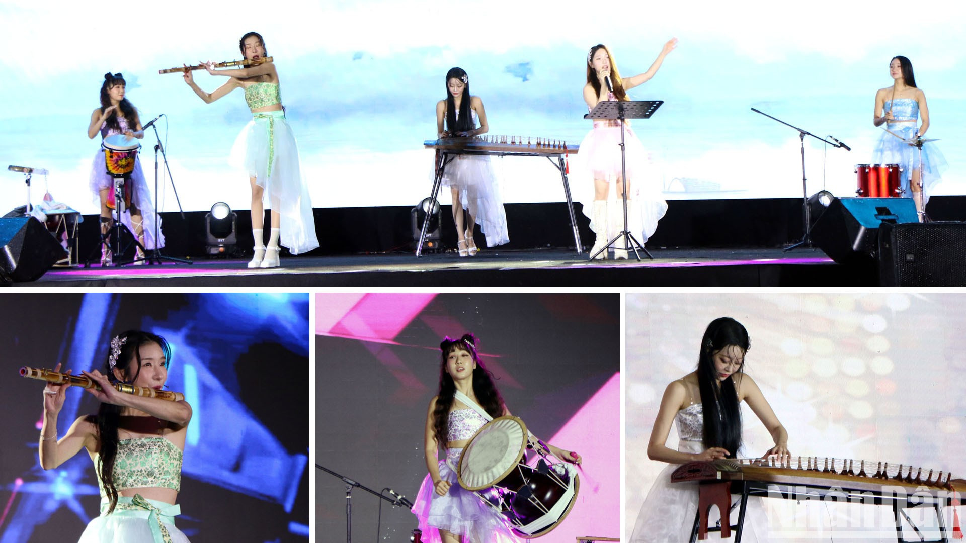 La banda surcoreana Queen en la noche de intercambio.